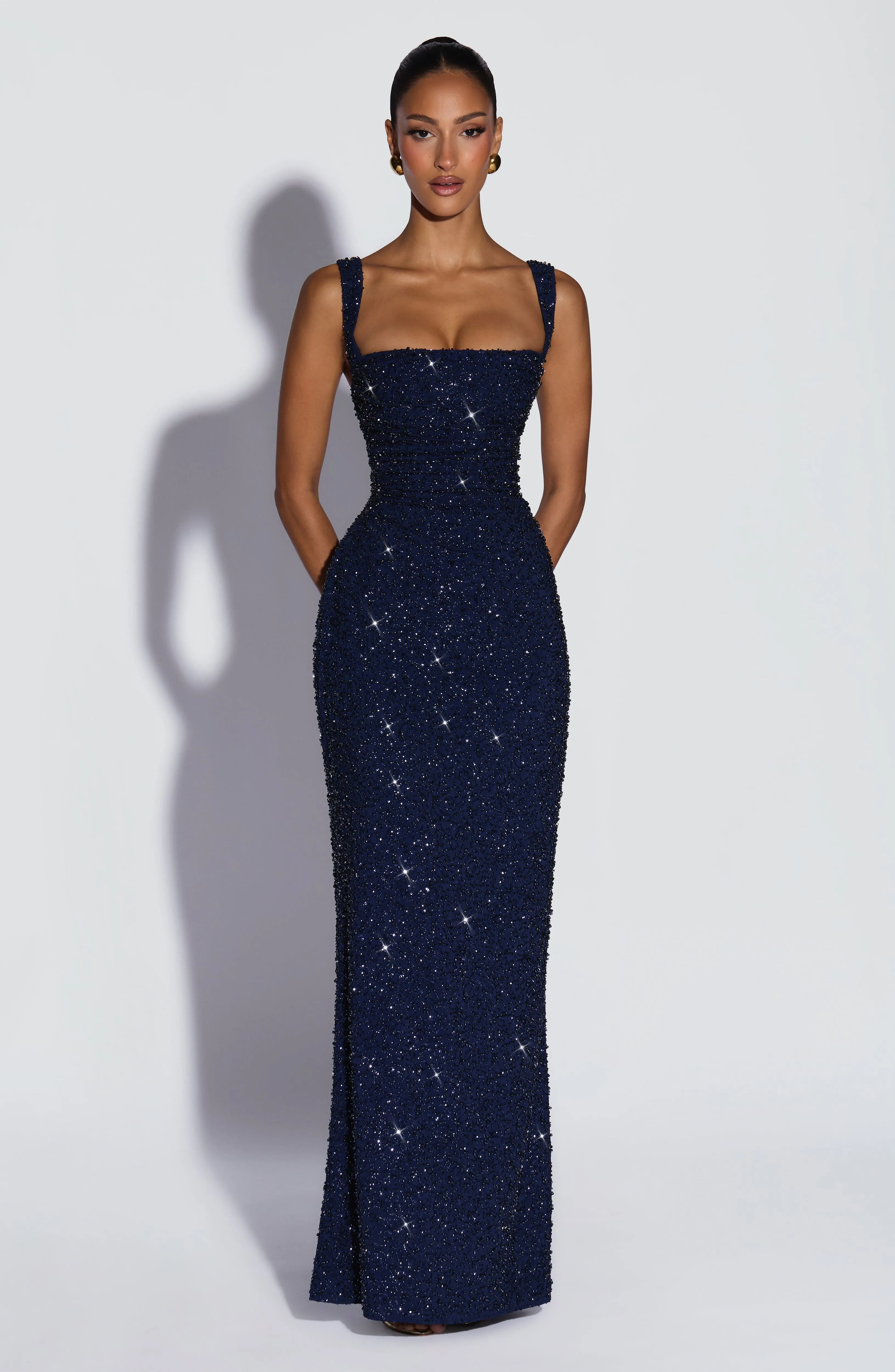 Calanthe Maxi Dress - Navy Sparkle sold by Babyboo Fashion product image thumbnail 5