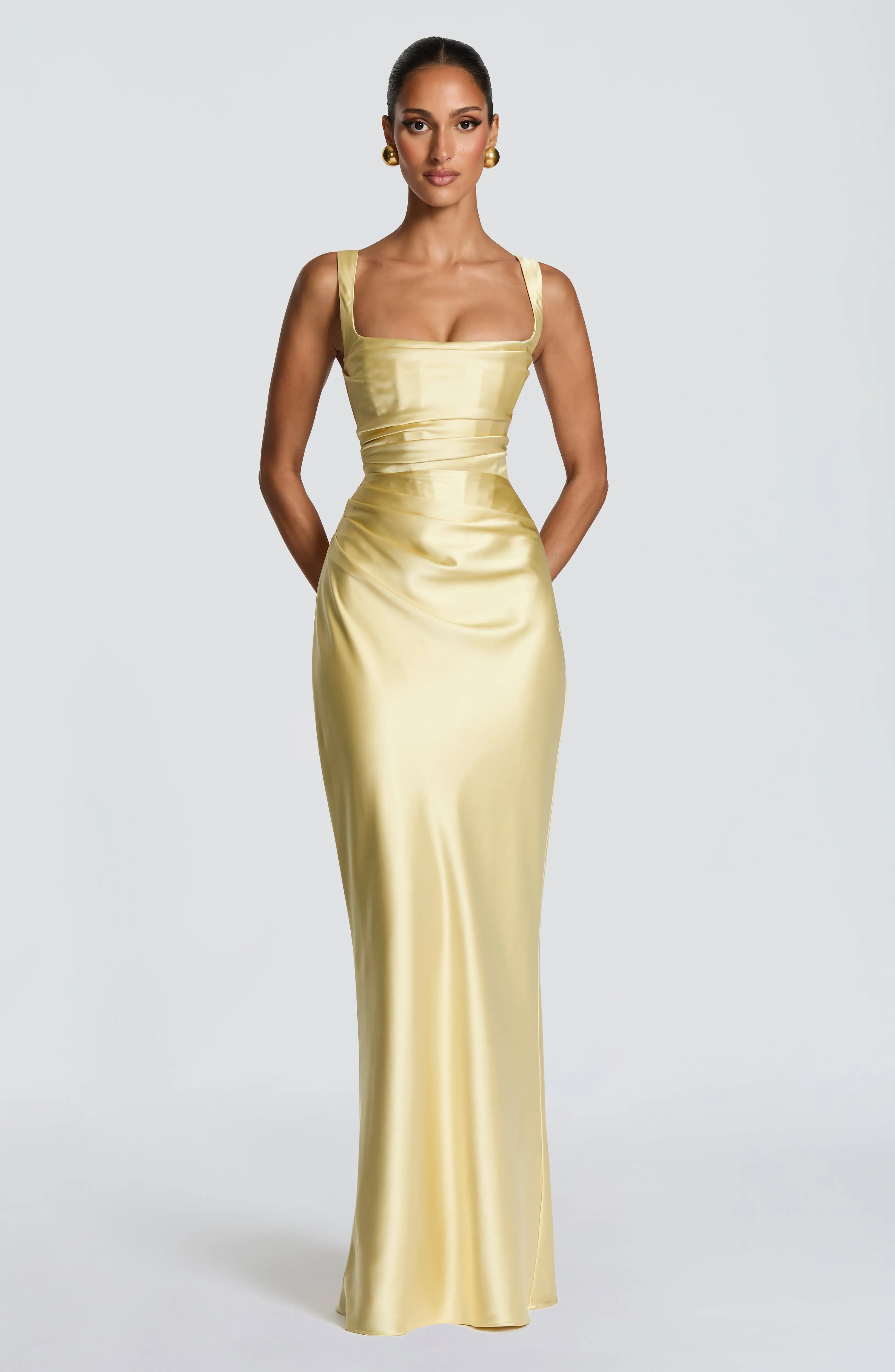 Calanthe Maxi Dress - Lemon sold by Babyboo Fashion