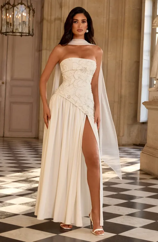 Anneliese Maxi Dress - Ivory made by Babyboo Fashion