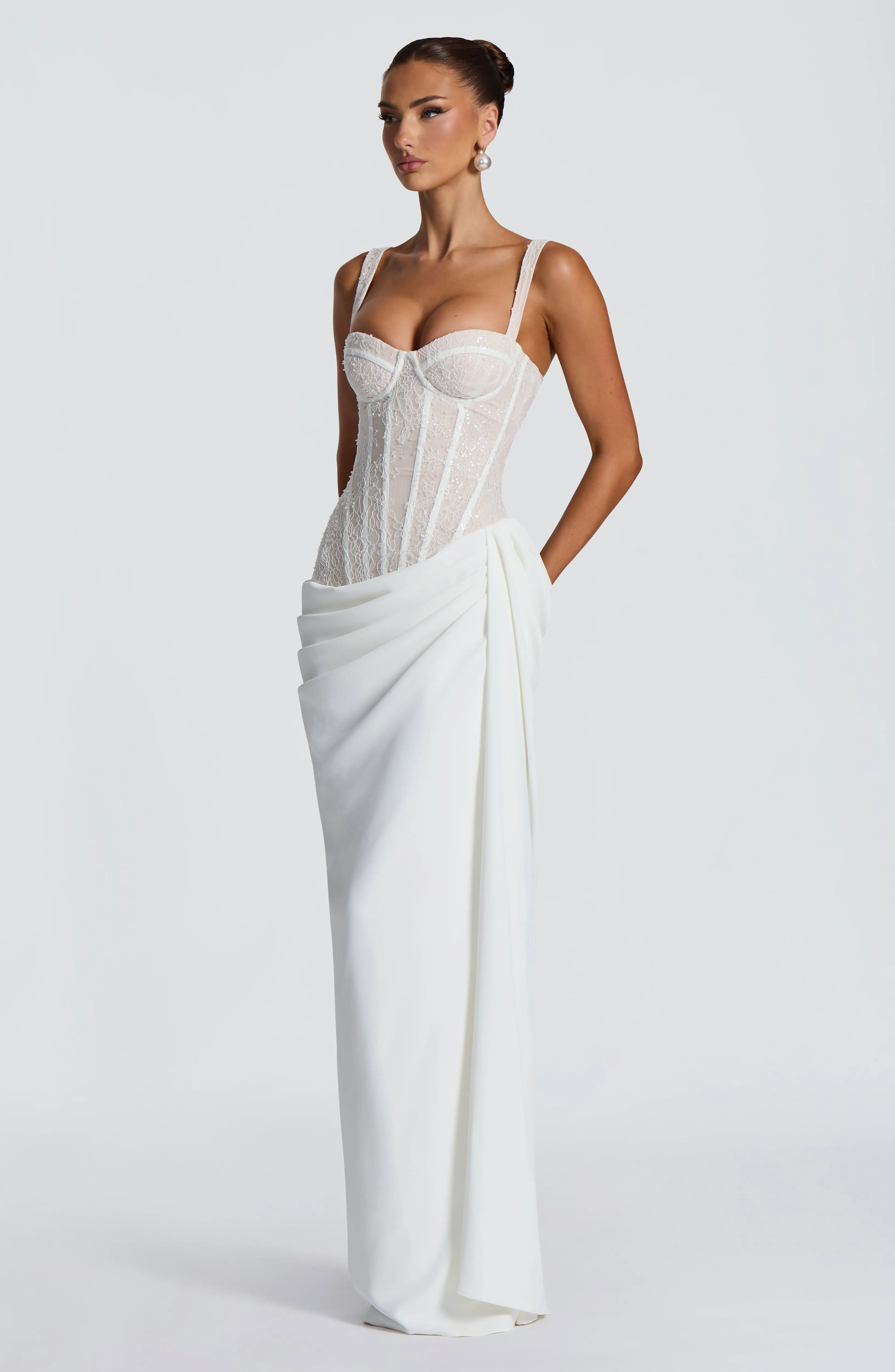 Seren Maxi Dress - Ivory sold by Babyboo Fashion product image thumbnail 5
