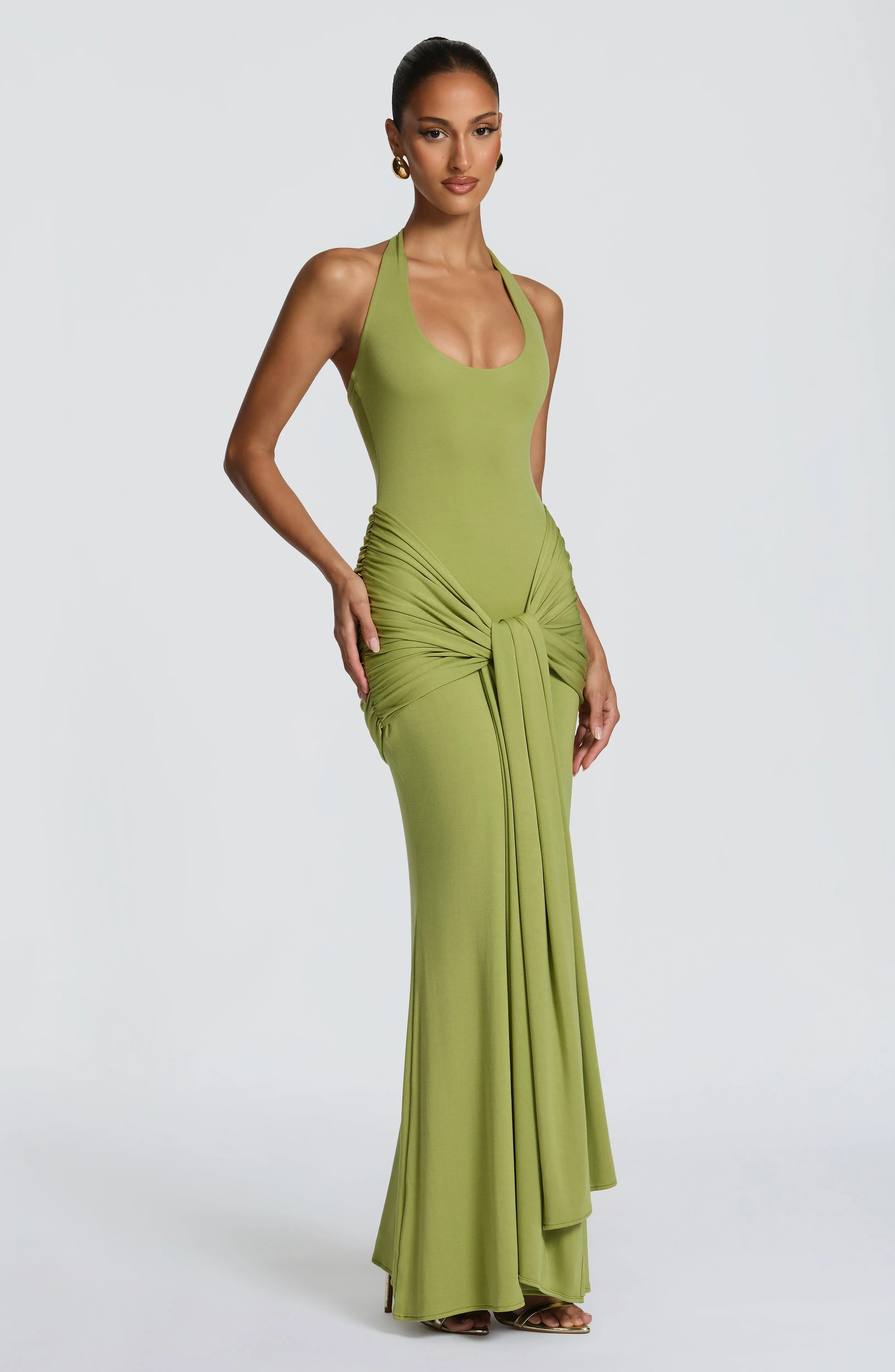 Veneda Maxi Dress - Olive sold by Babyboo Fashion product image thumbnail 3