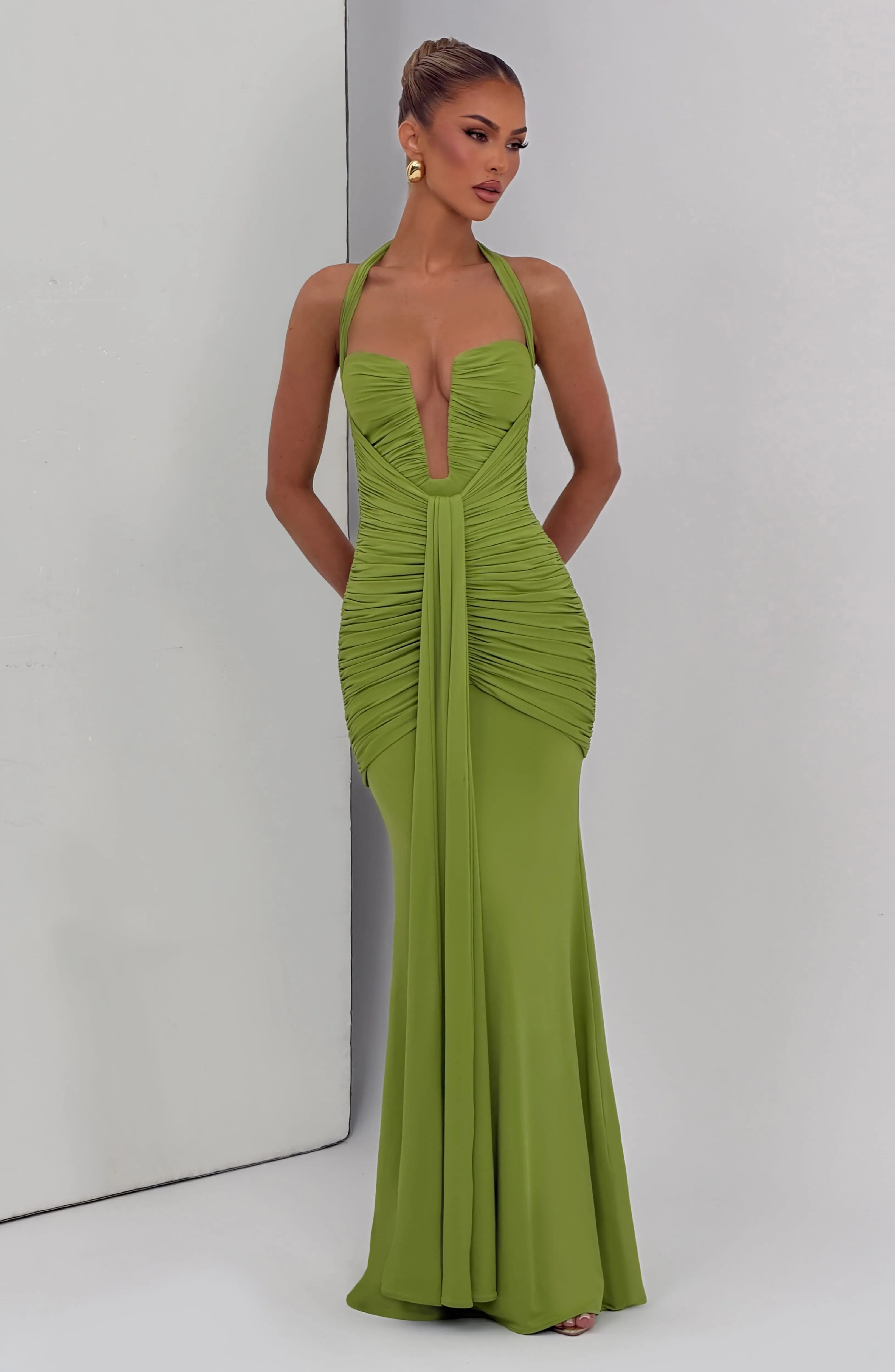 Morrigan Maxi Dress - Olive sold by Babyboo Fashion product image thumbnail 5