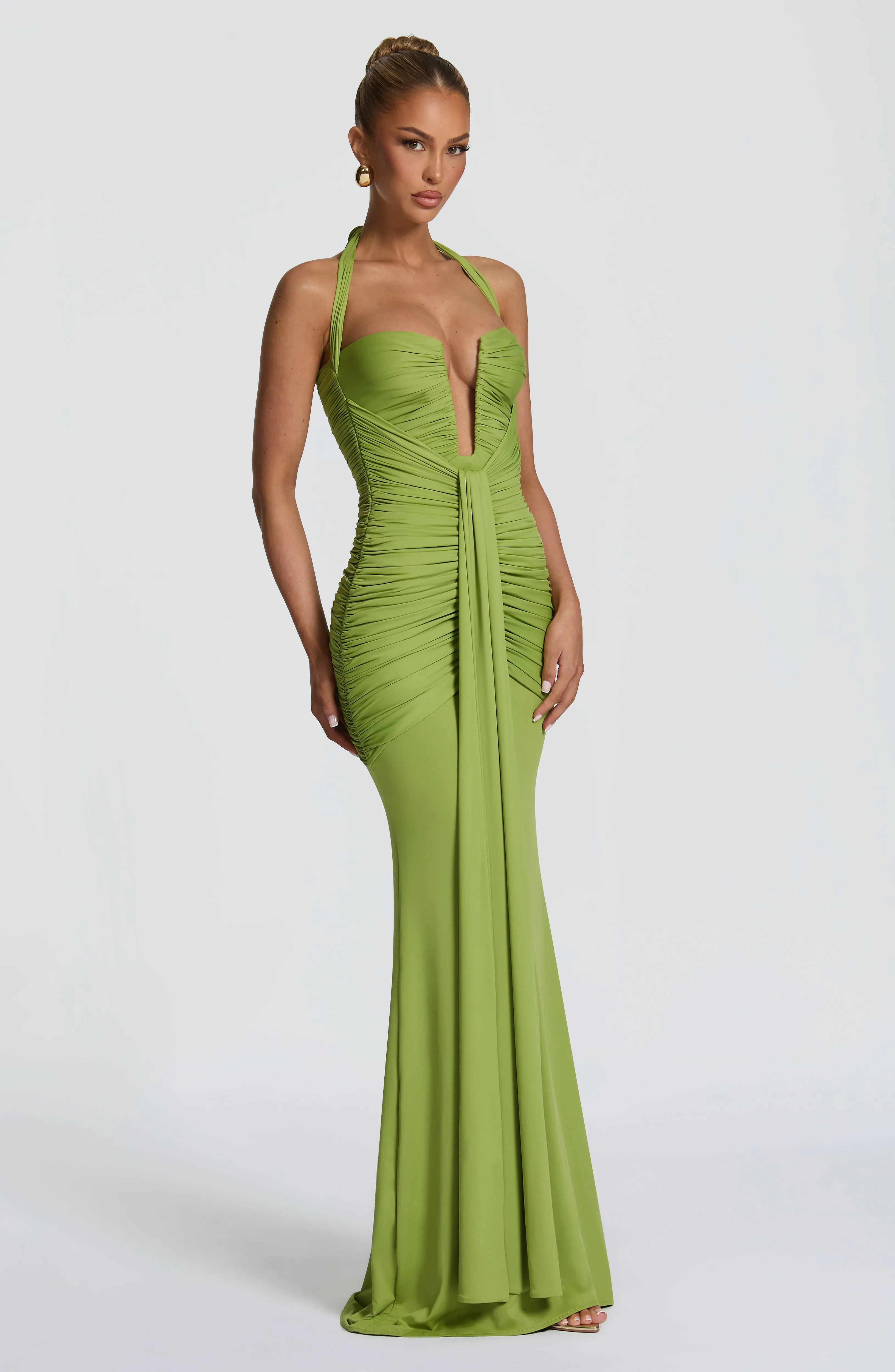 Morrigan Maxi Dress - Olive sold by Babyboo Fashion product image thumbnail 3