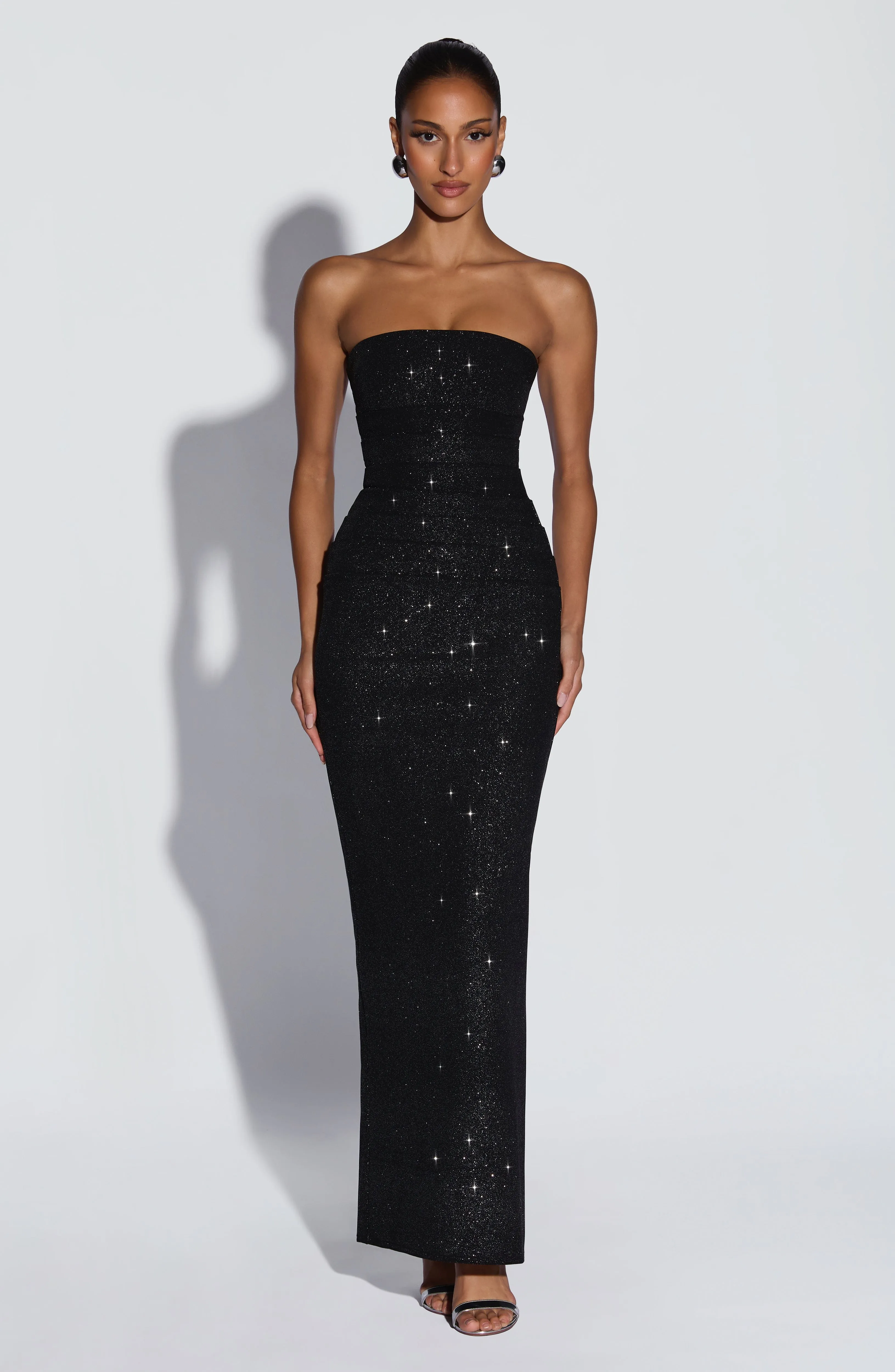 Pandra Maxi Dress - Black Sparkle sold by Babyboo Fashion