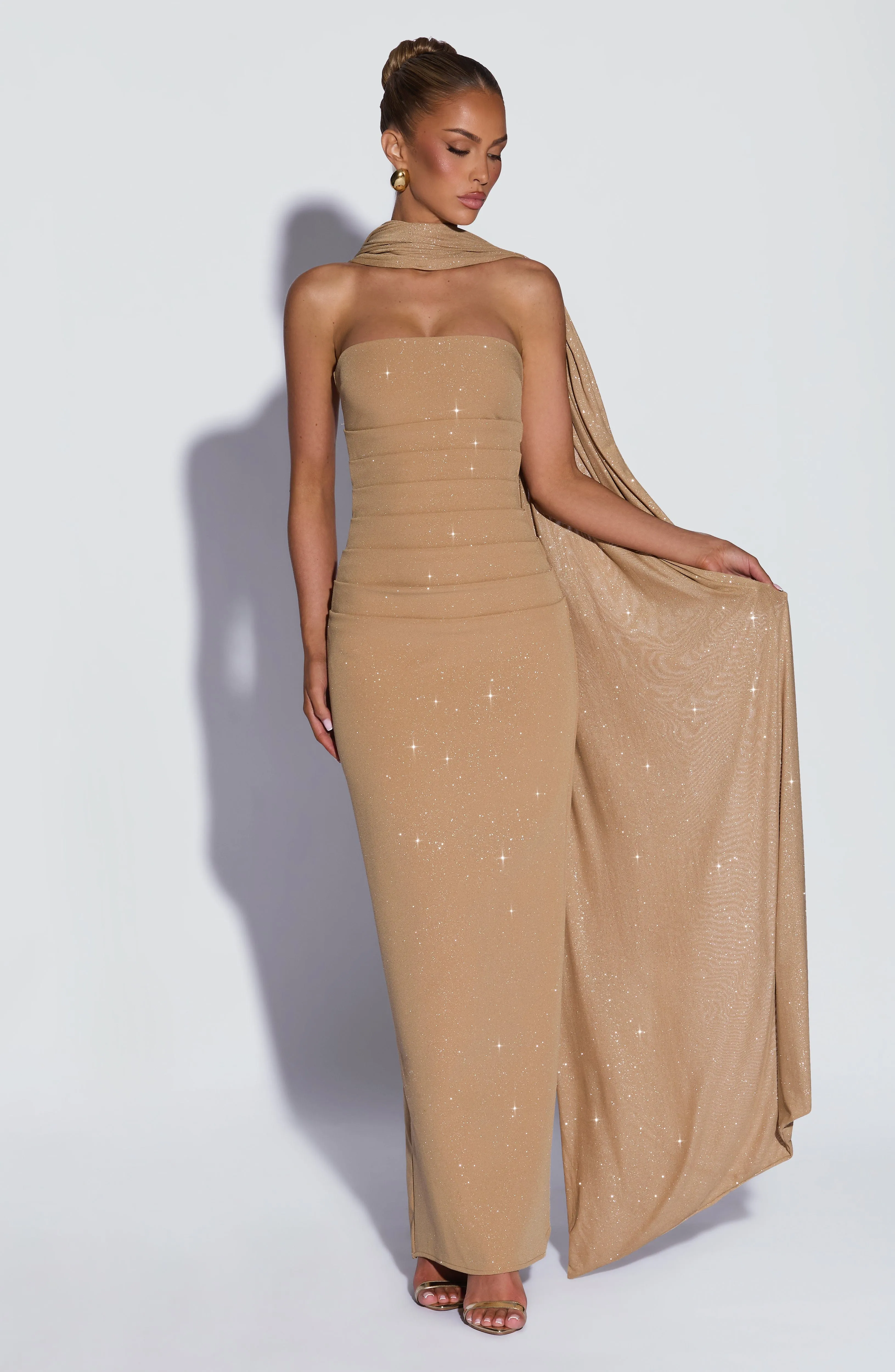 Pandra Maxi Dress - Gold Sparkle sold by Babyboo Fashion product image thumbnail 3