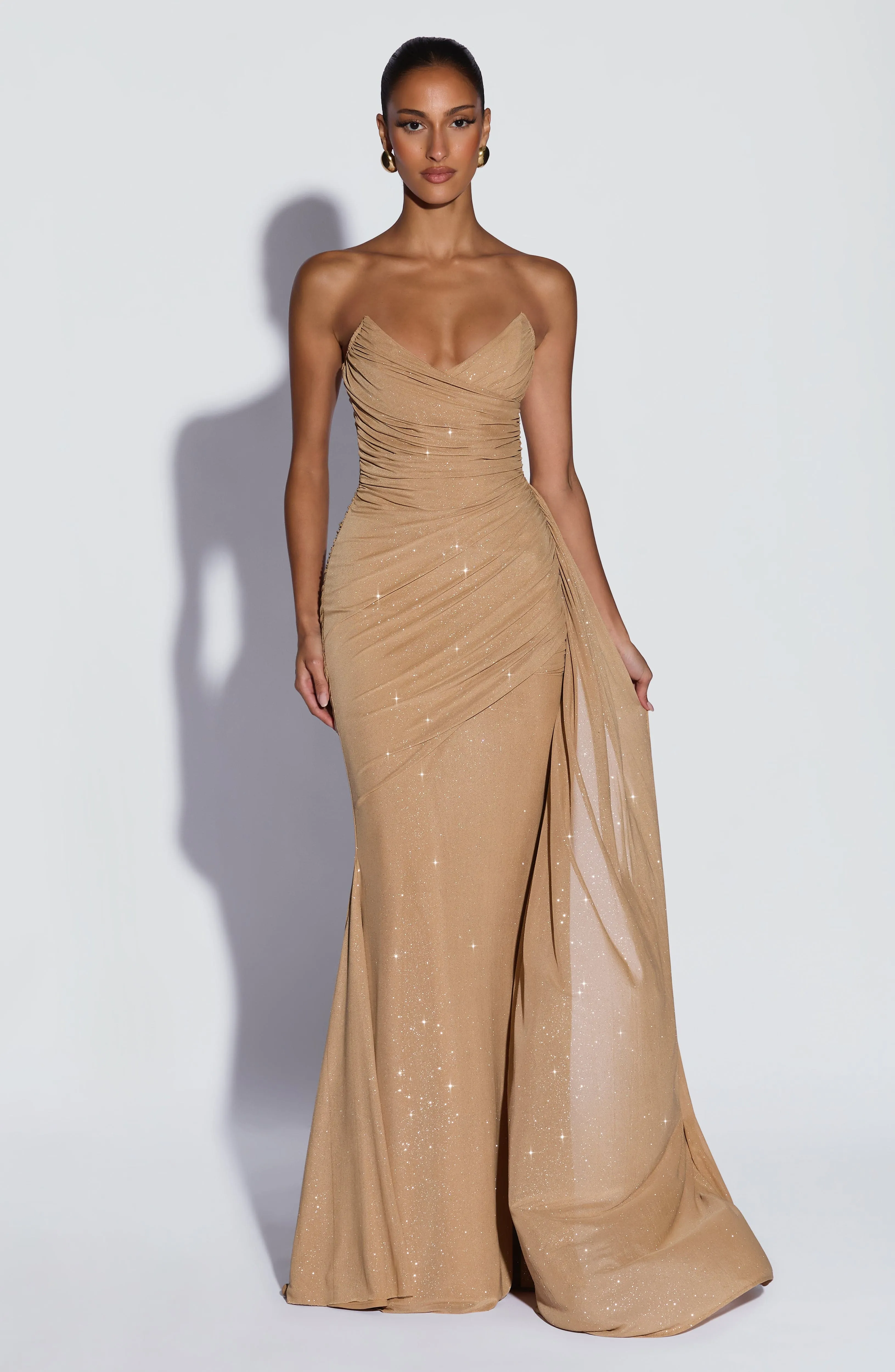 Ashika Maxi Dress - Gold Sparkle sold by Babyboo Fashion