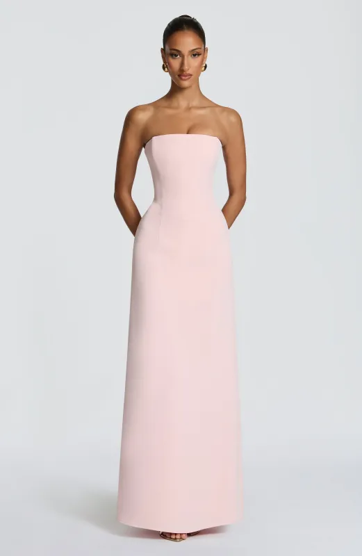 Irmina Maxi Dress - Blush made by Babyboo Fashion