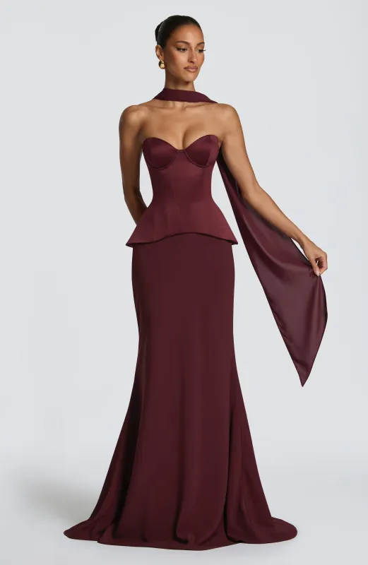 Kaia Maxi Skirt - Cherry Lacquer made by Babyboo Fashion
