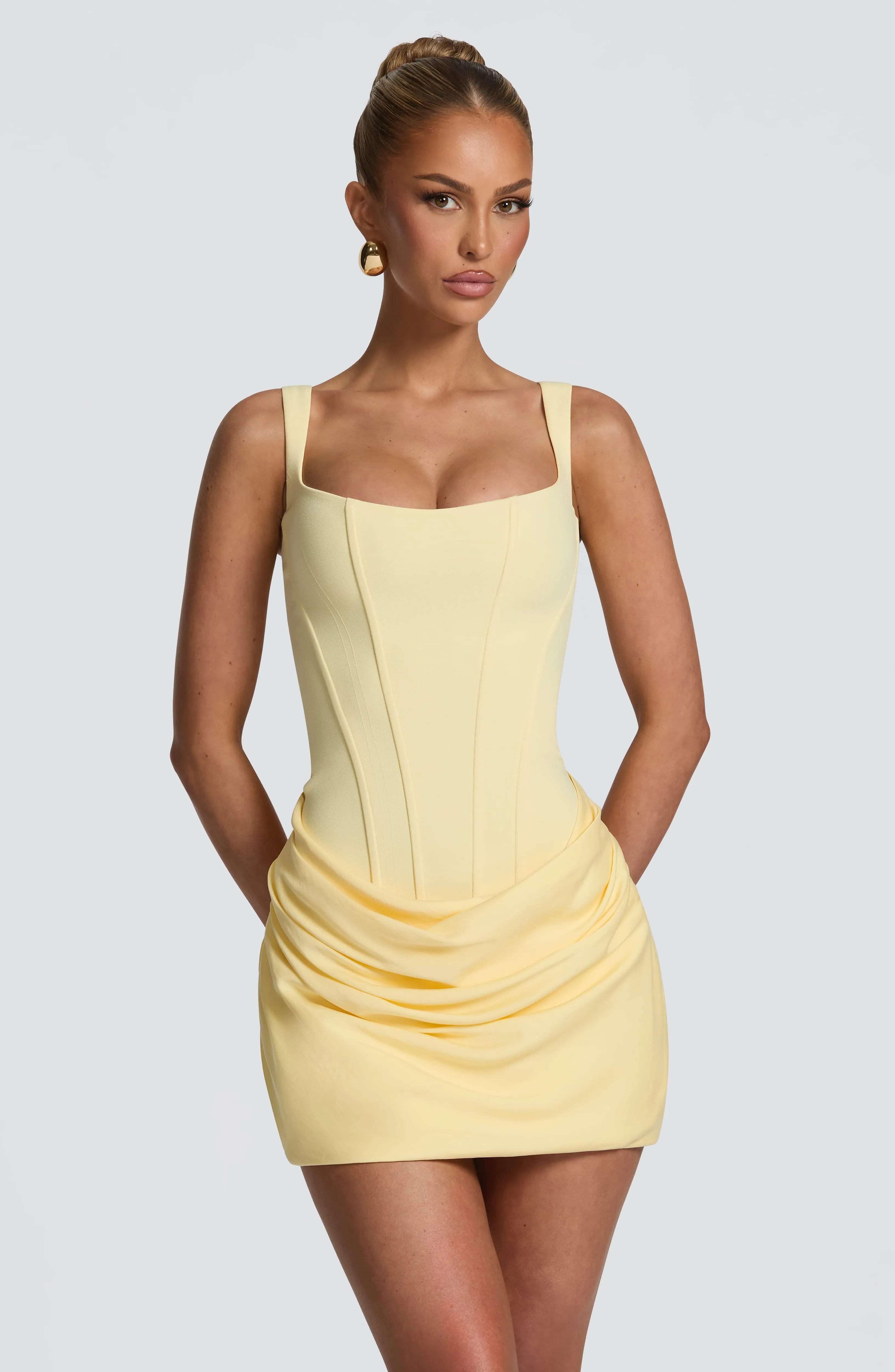 Cornelia Mini Dress - Lemon sold by Babyboo Fashion
