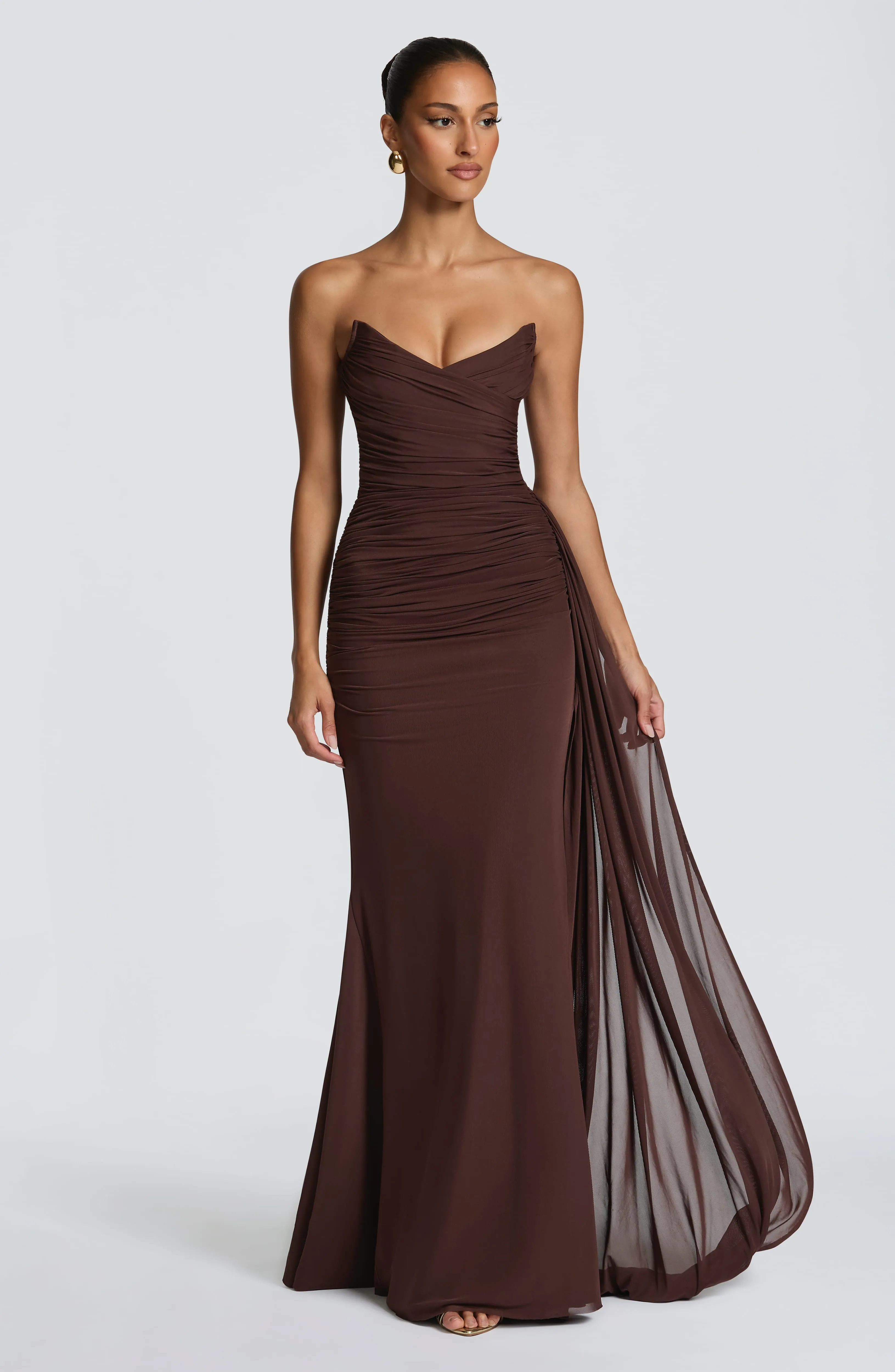 Ashika Maxi Dress - Plum Brown sold by Babyboo Fashion product image thumbnail 2