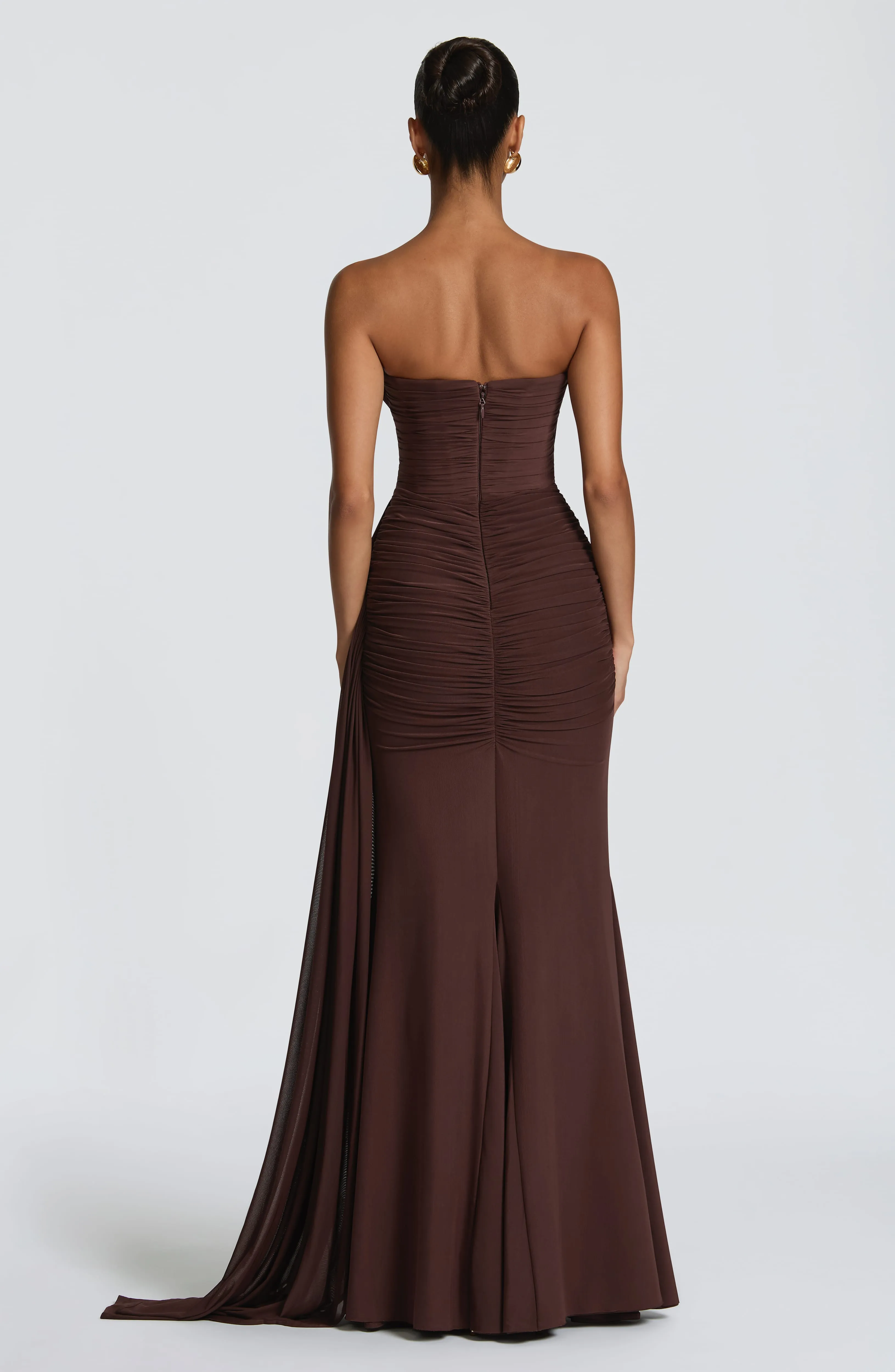 Ashika Maxi Dress - Plum Brown sold by Babyboo Fashion product image thumbnail 3