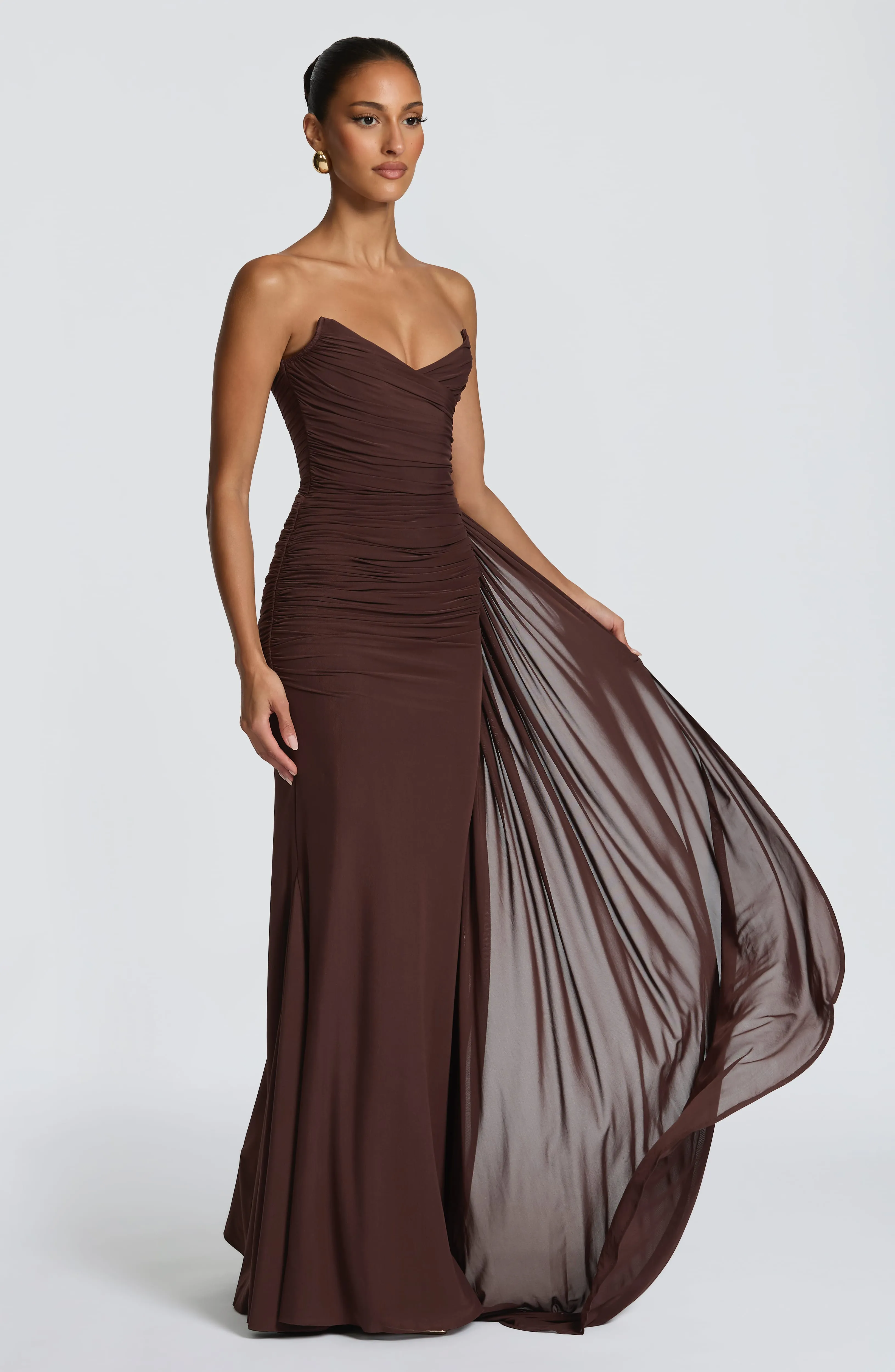 Ashika Maxi Dress - Plum Brown sold by Babyboo Fashion product image thumbnail 5