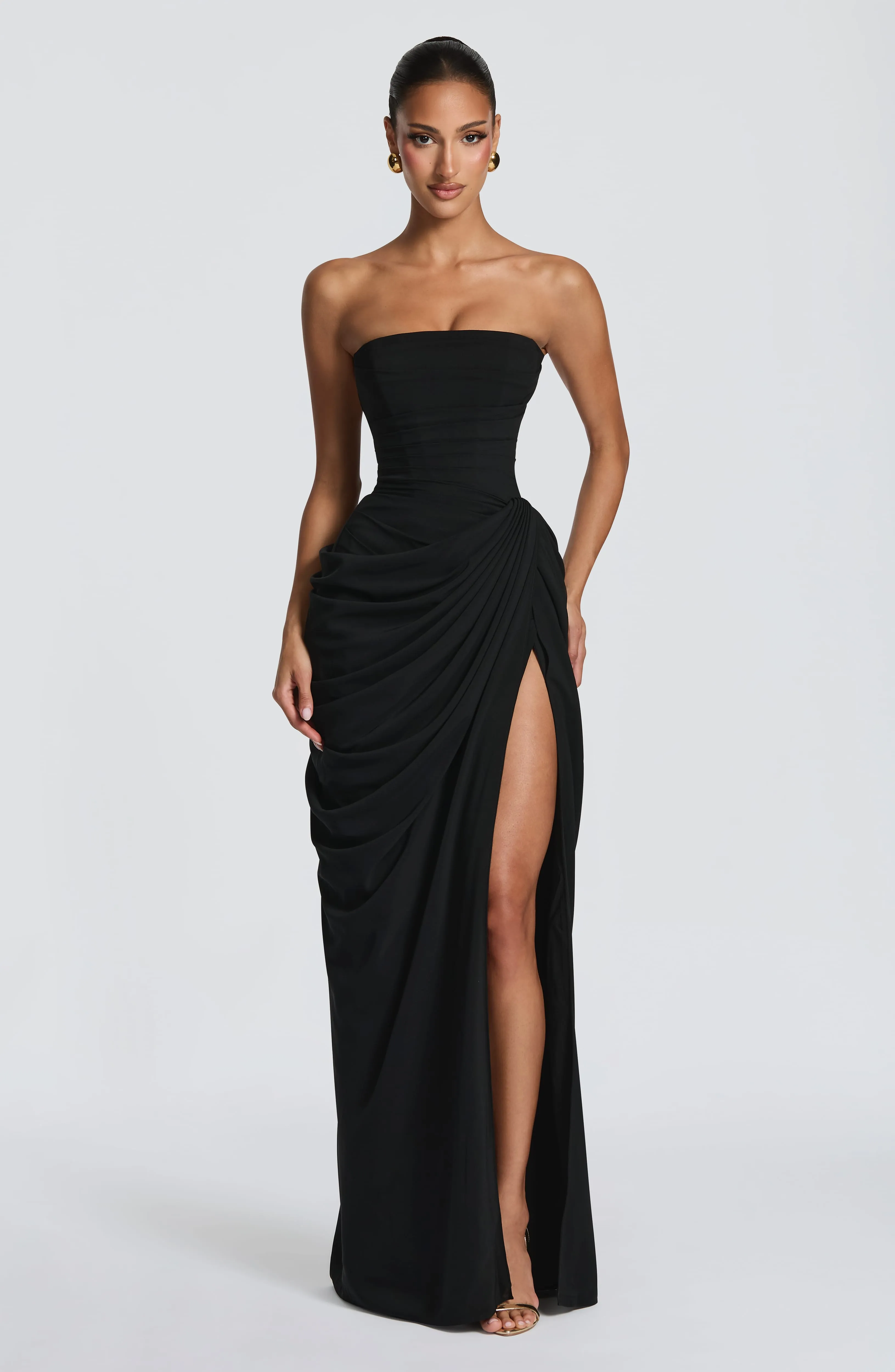 Cyra Maxi Dress - Black sold by Babyboo Fashion