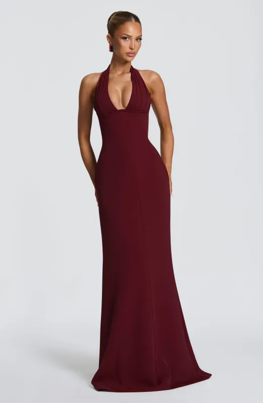 Adora Maxi Dress - Cherry Lacquer made by Babyboo Fashion