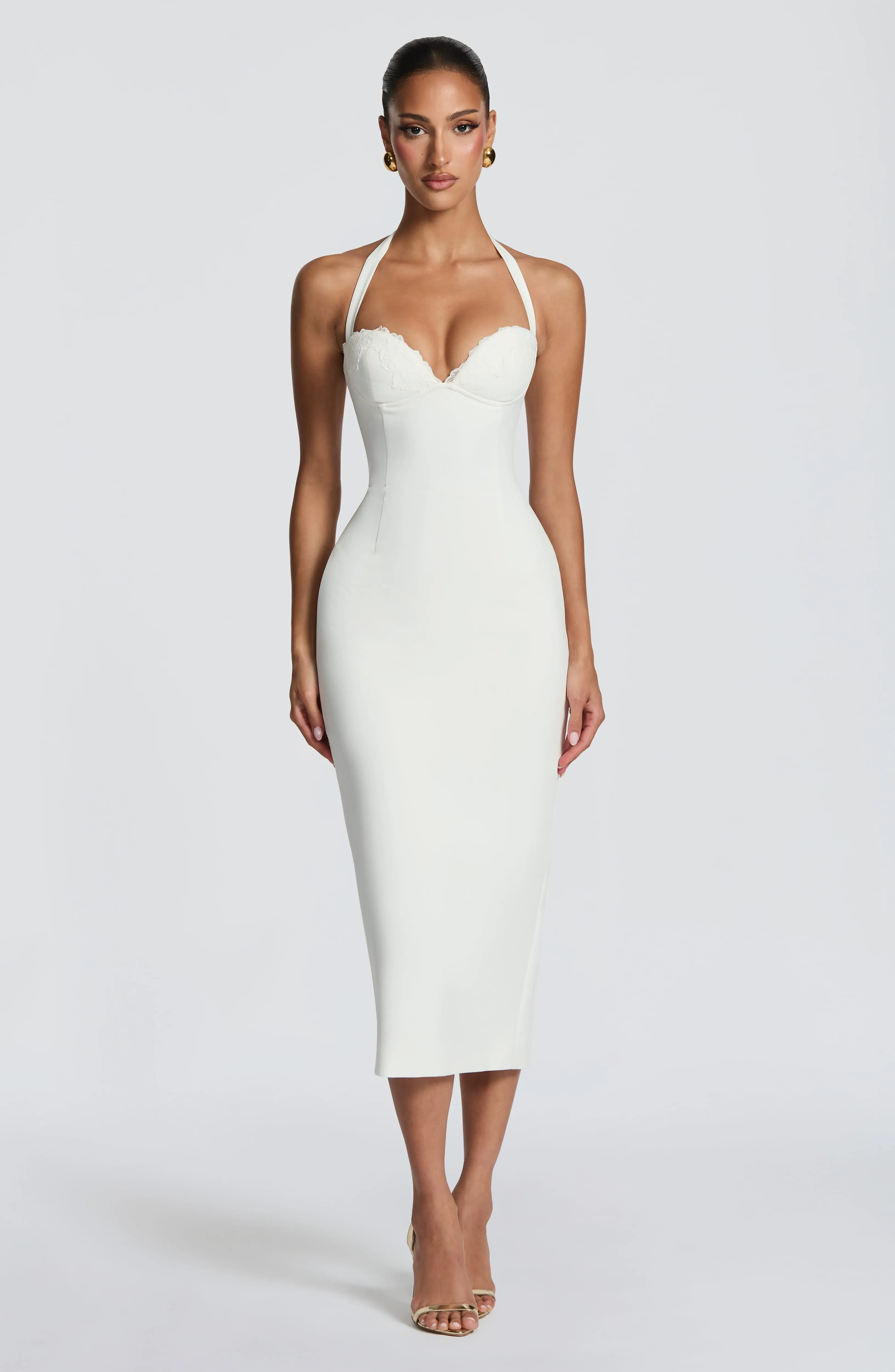 Cassia Midi Dress - Ivory sold by Babyboo Fashion