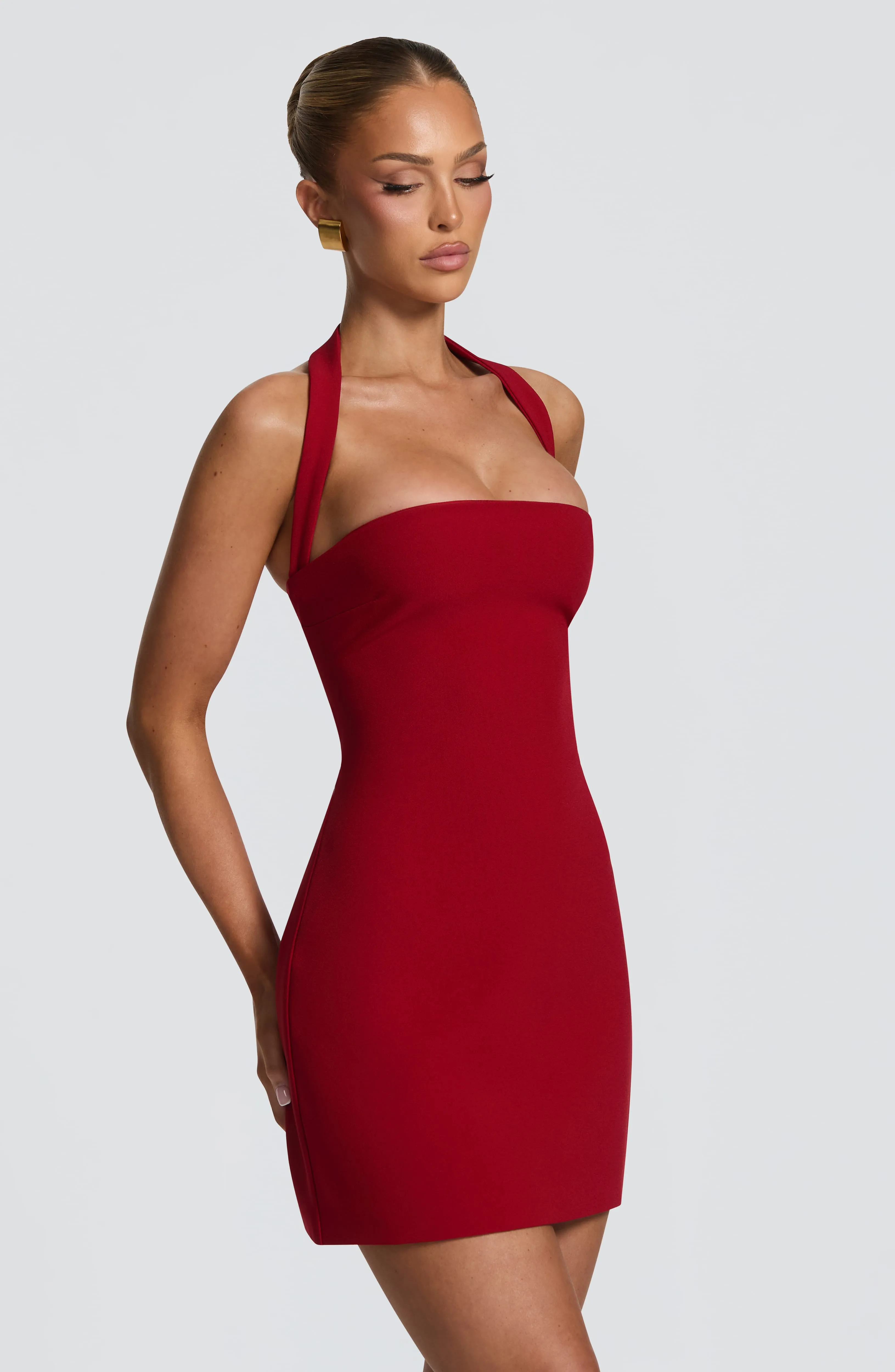 Tamsin Mini Dress - Deep Red sold by Babyboo Fashion product image thumbnail 3