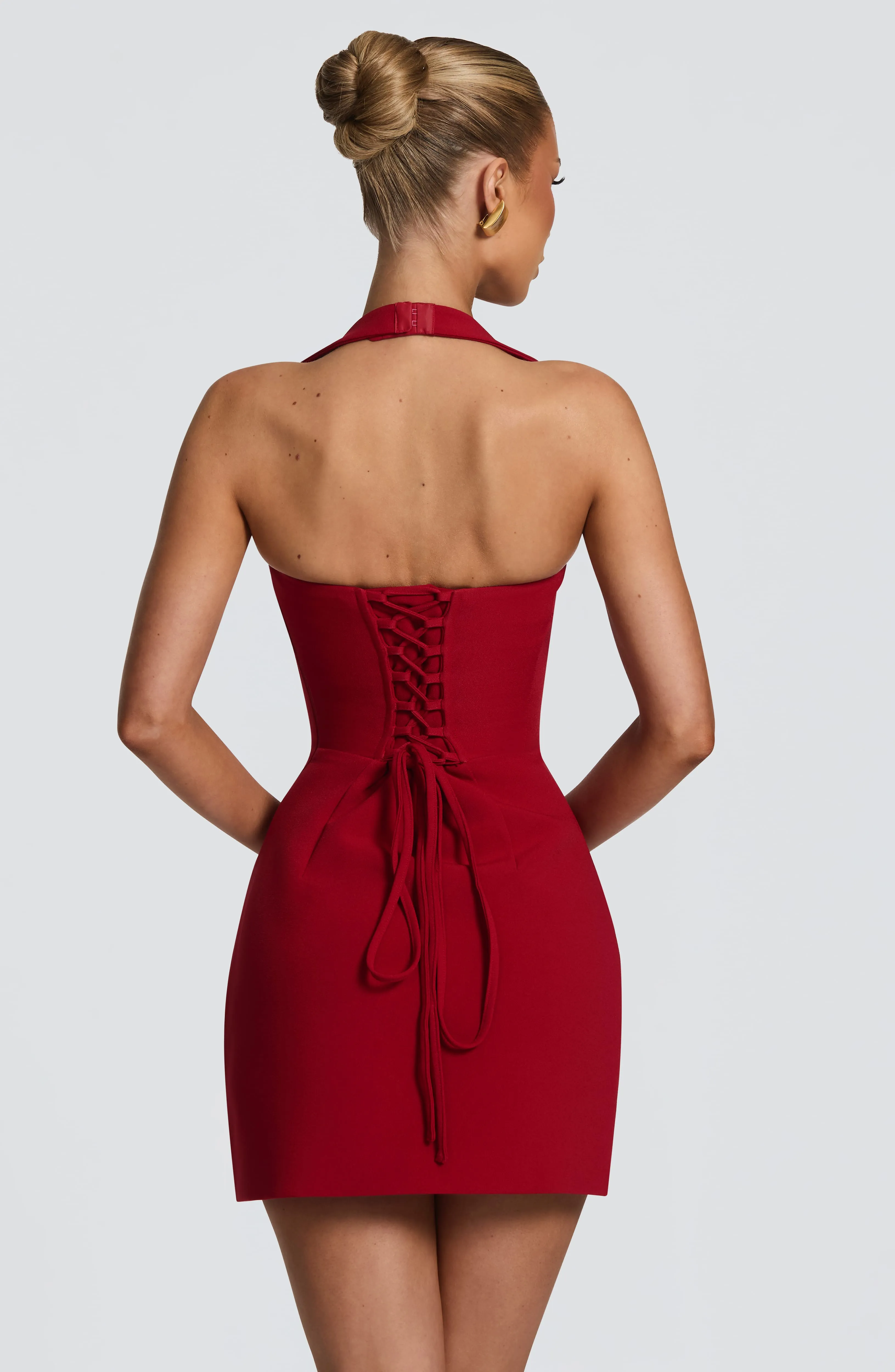 Tamsin Mini Dress - Deep Red sold by Babyboo Fashion product image thumbnail 2