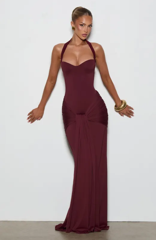 Gia Maxi Dress - Cherry Lacquer made by Babyboo Fashion