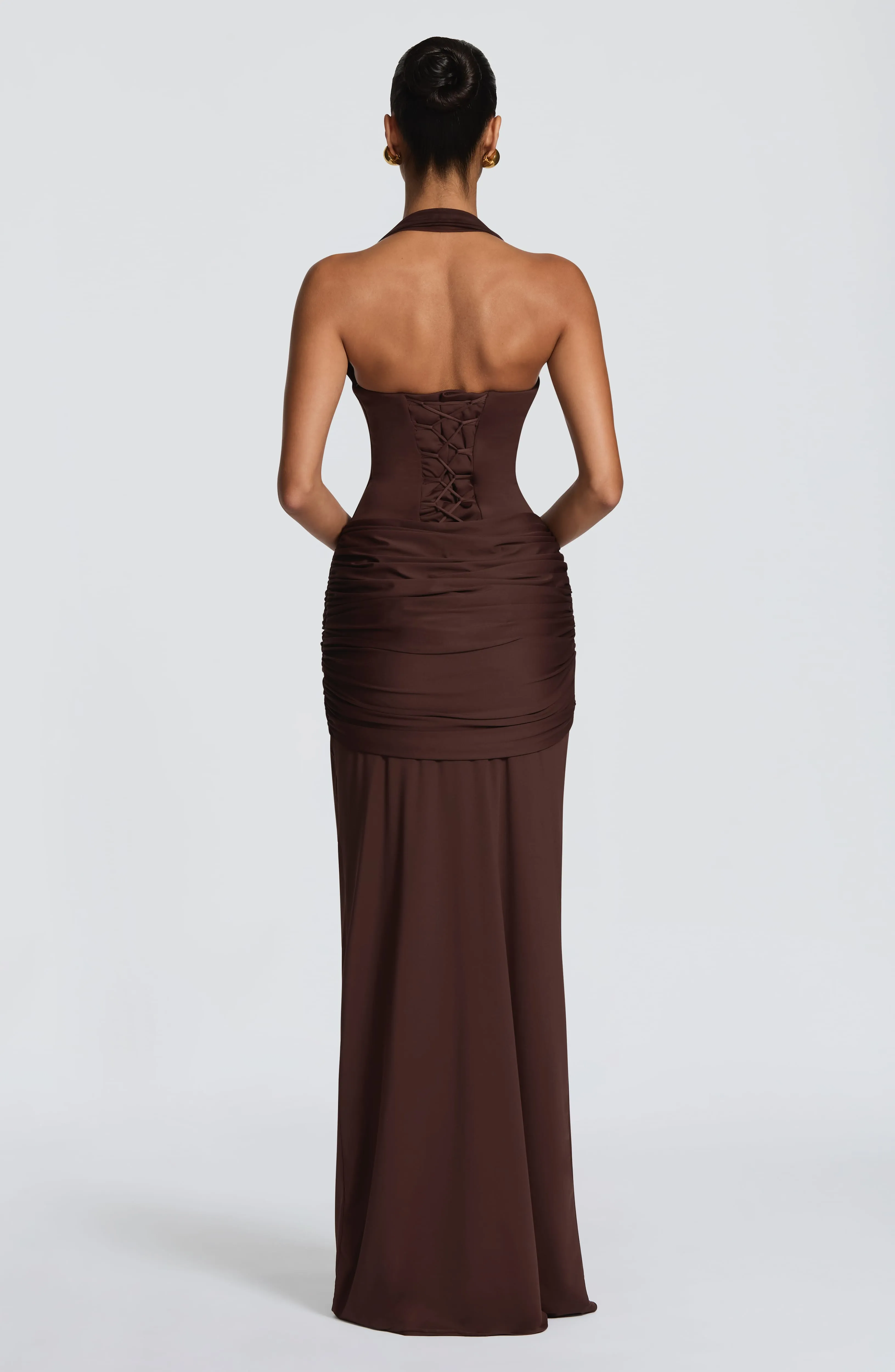 Gia Maxi Dress - Plum Brown sold by Babyboo Fashion product image thumbnail 3