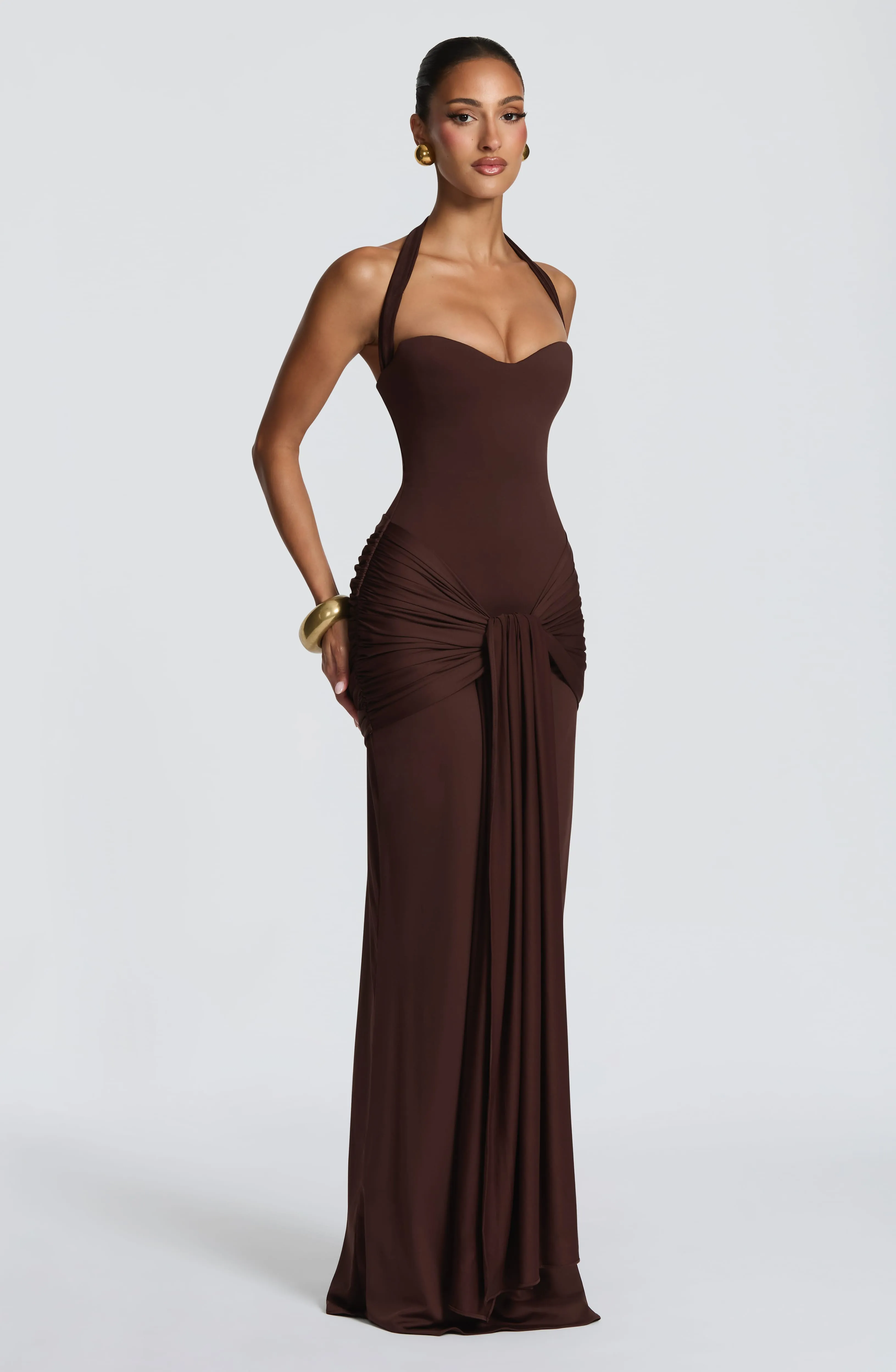 Gia Maxi Dress - Plum Brown sold by Babyboo Fashion product image thumbnail 5