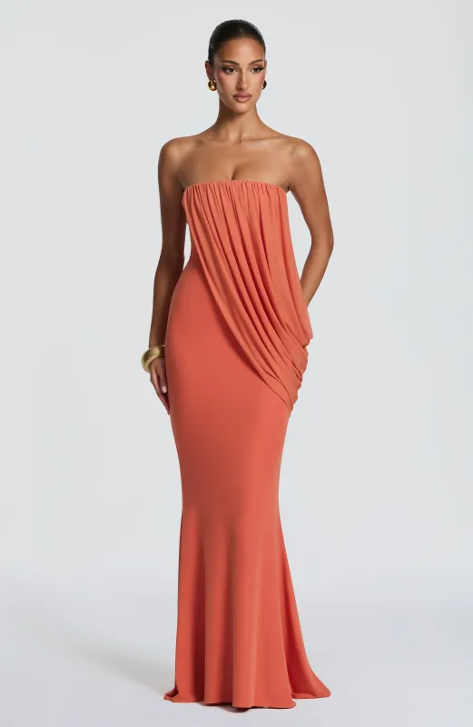 Vienna Maxi Dress - Burnt Orange made by LF