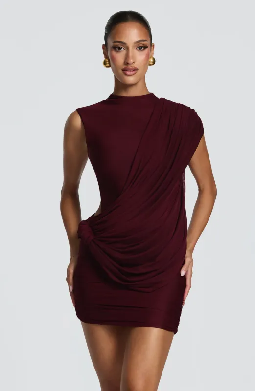 Mireya Mini Dress - Cherry Lacquer made by Babyboo Fashion