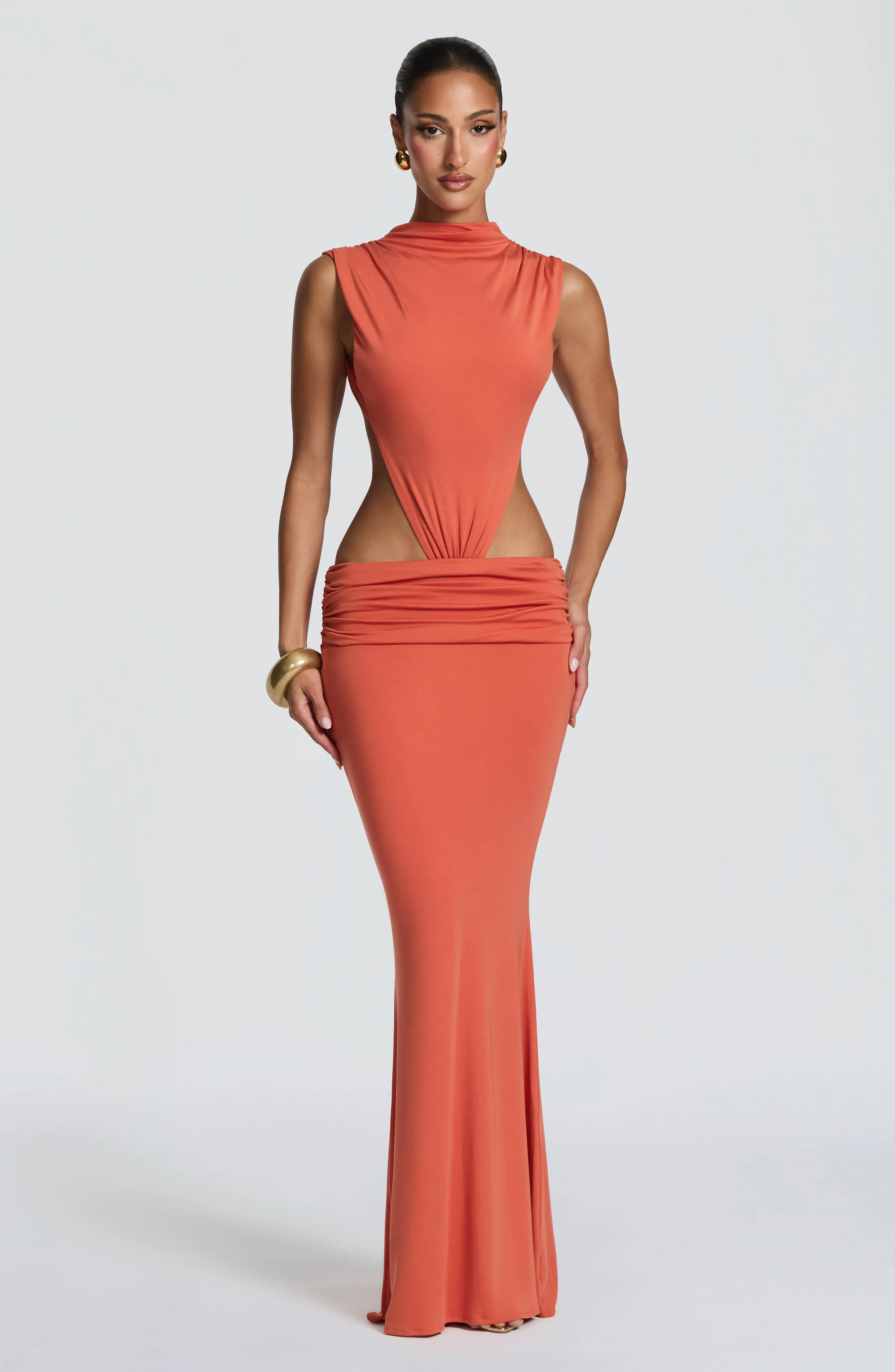 Fenella Maxi Dress - Burnt Orange sold by Babyboo Fashion