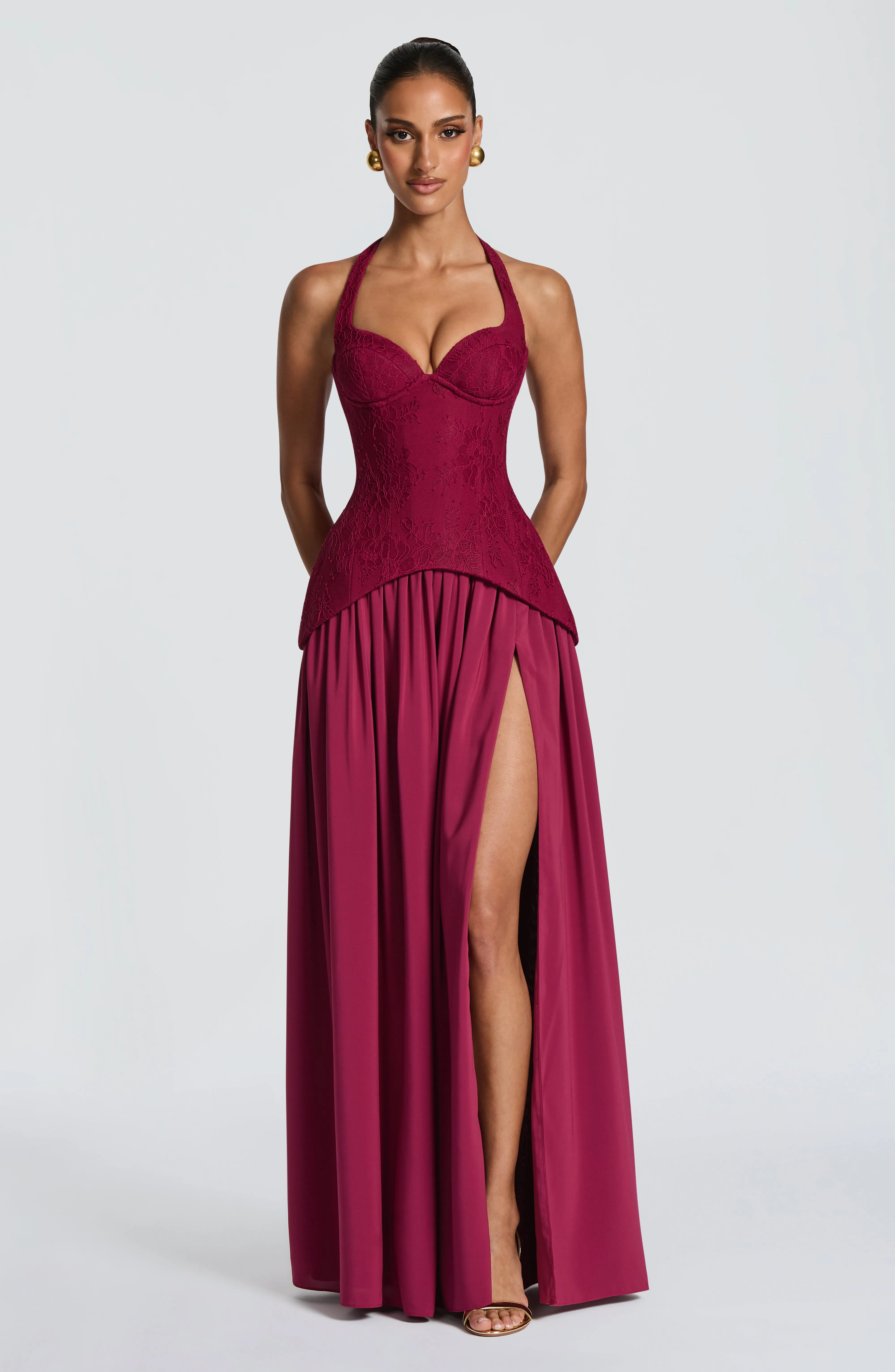 Almira Maxi Dress - Mulberry sold by Babyboo Fashion