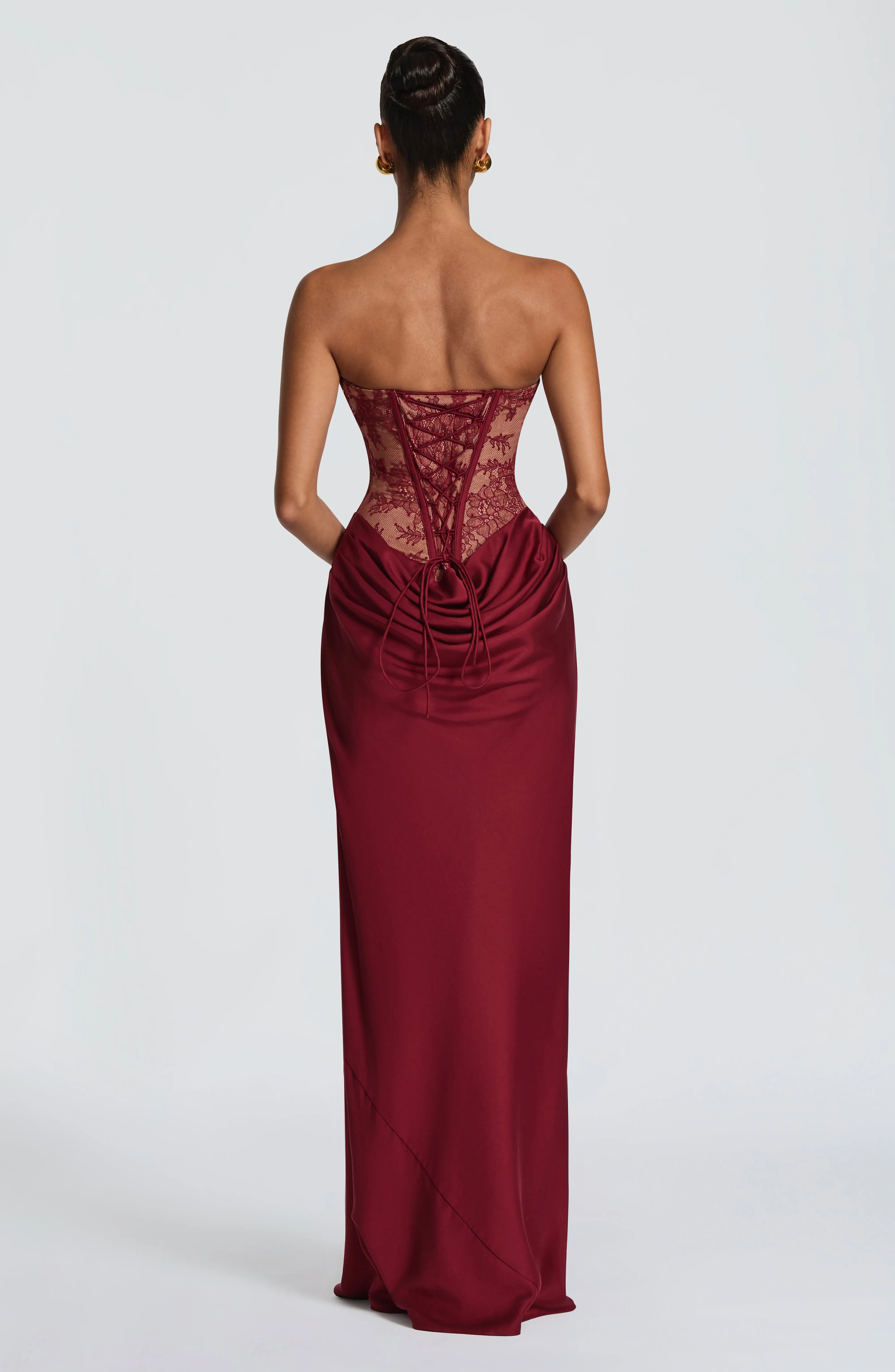 Kathleen Maxi Dress - Burgundy sold by Babyboo Fashion product image thumbnail 3