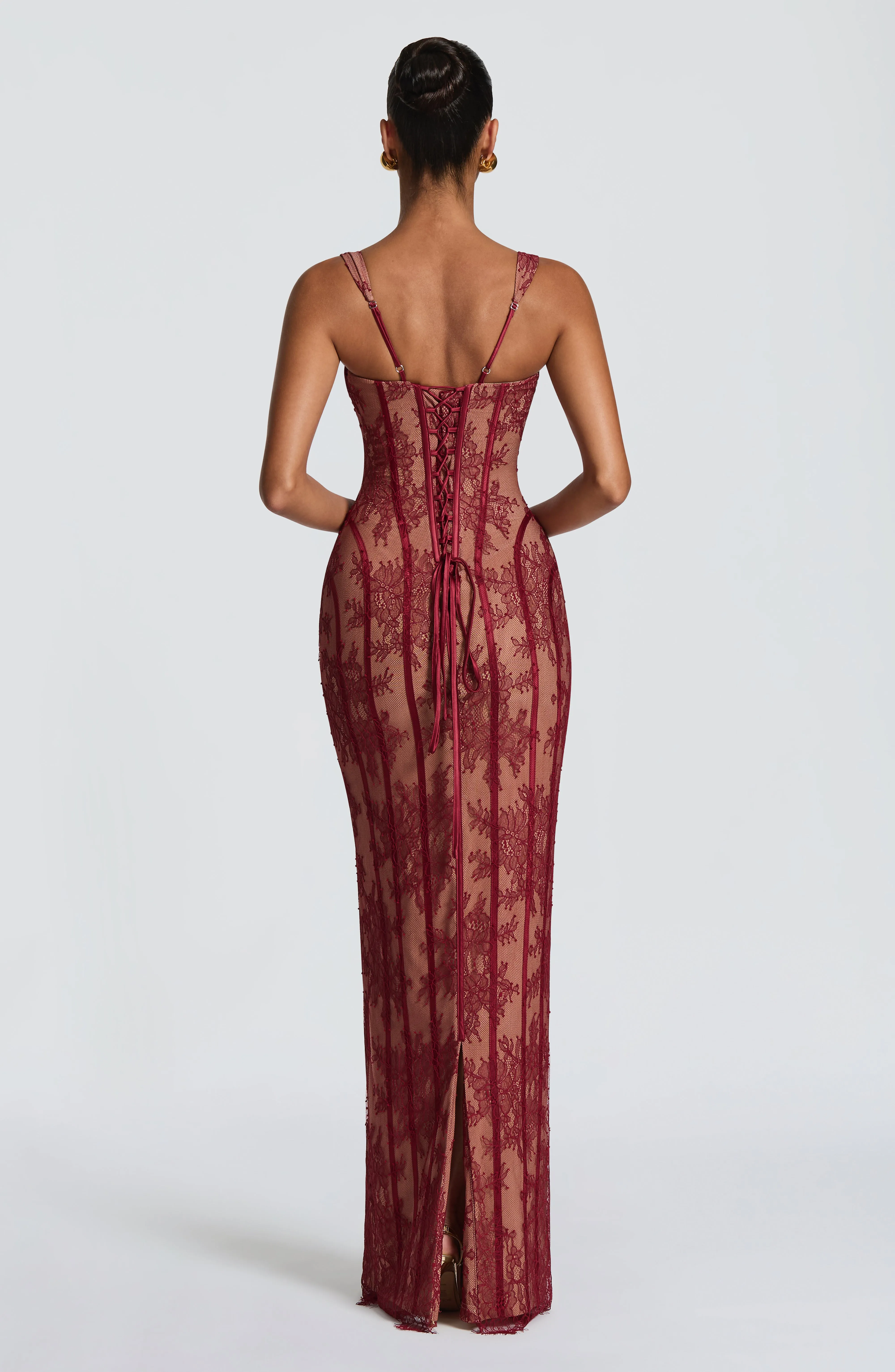 Polina Maxi Dress - Burgundy sold by Babyboo Fashion product image thumbnail 2
