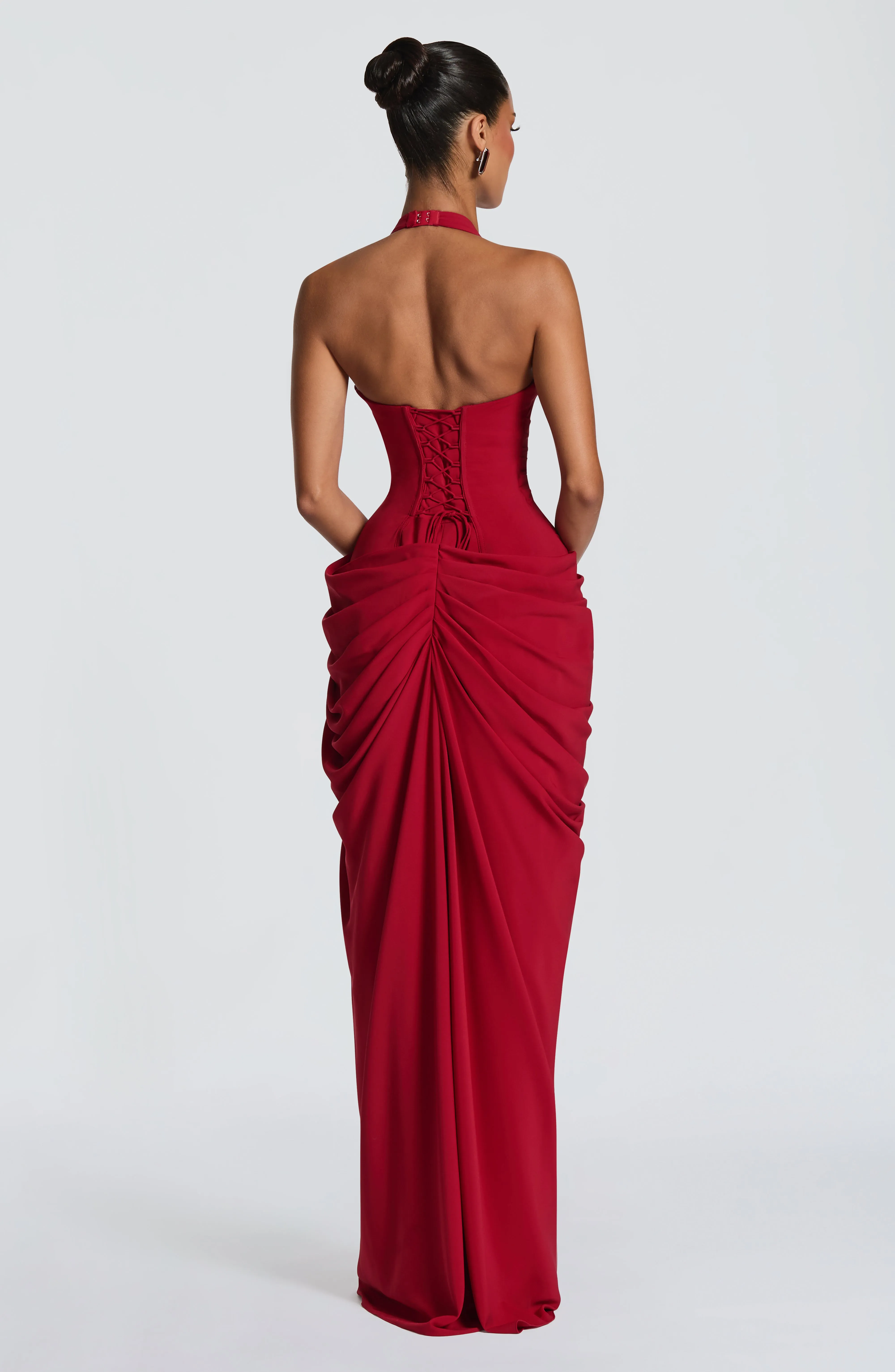 Minette Maxi Dress - Deep Red sold by Babyboo Fashion product image thumbnail 3