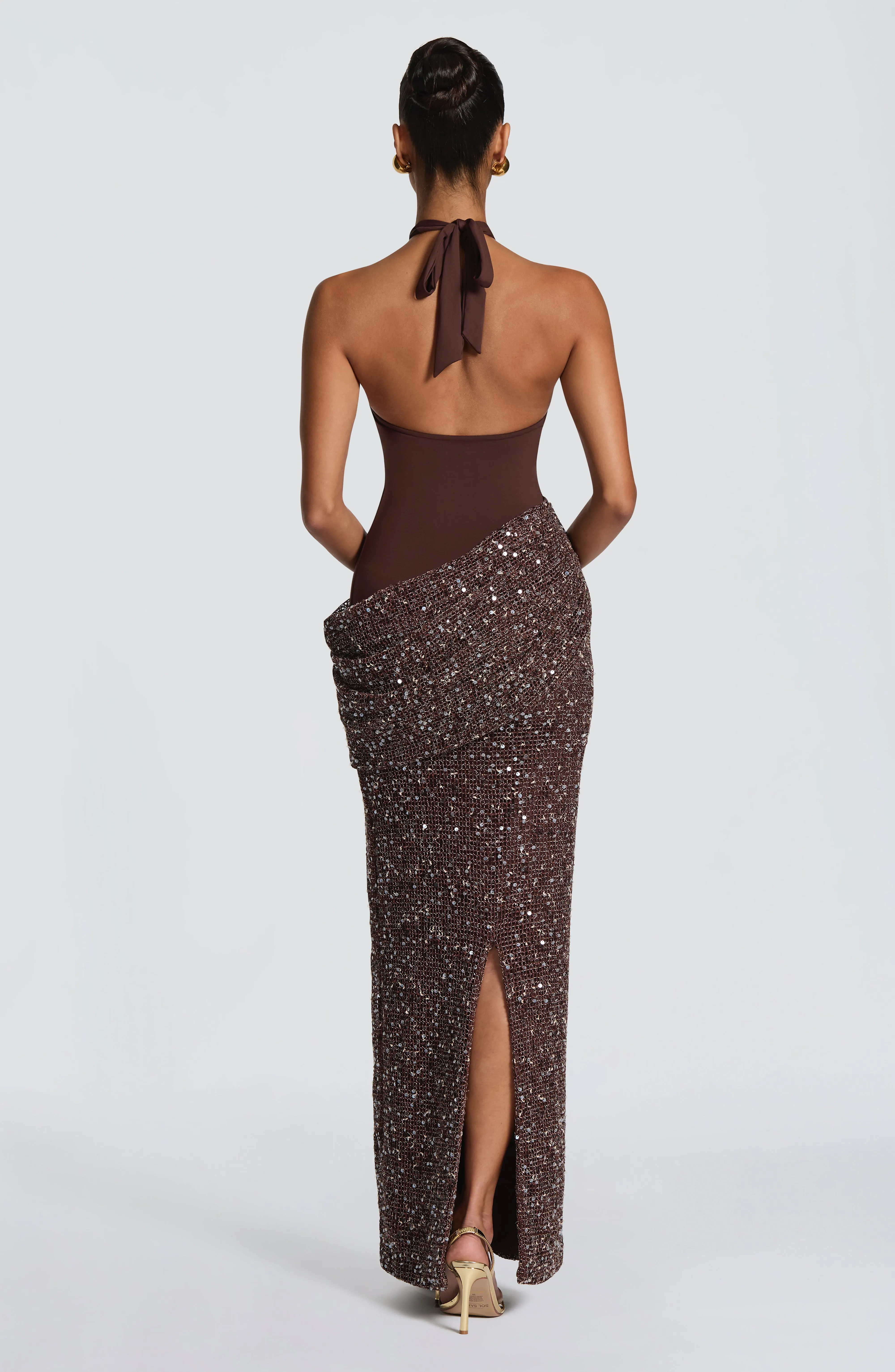 Solea Maxi Dress - Plum Brown sold by Babyboo Fashion product image thumbnail 2
