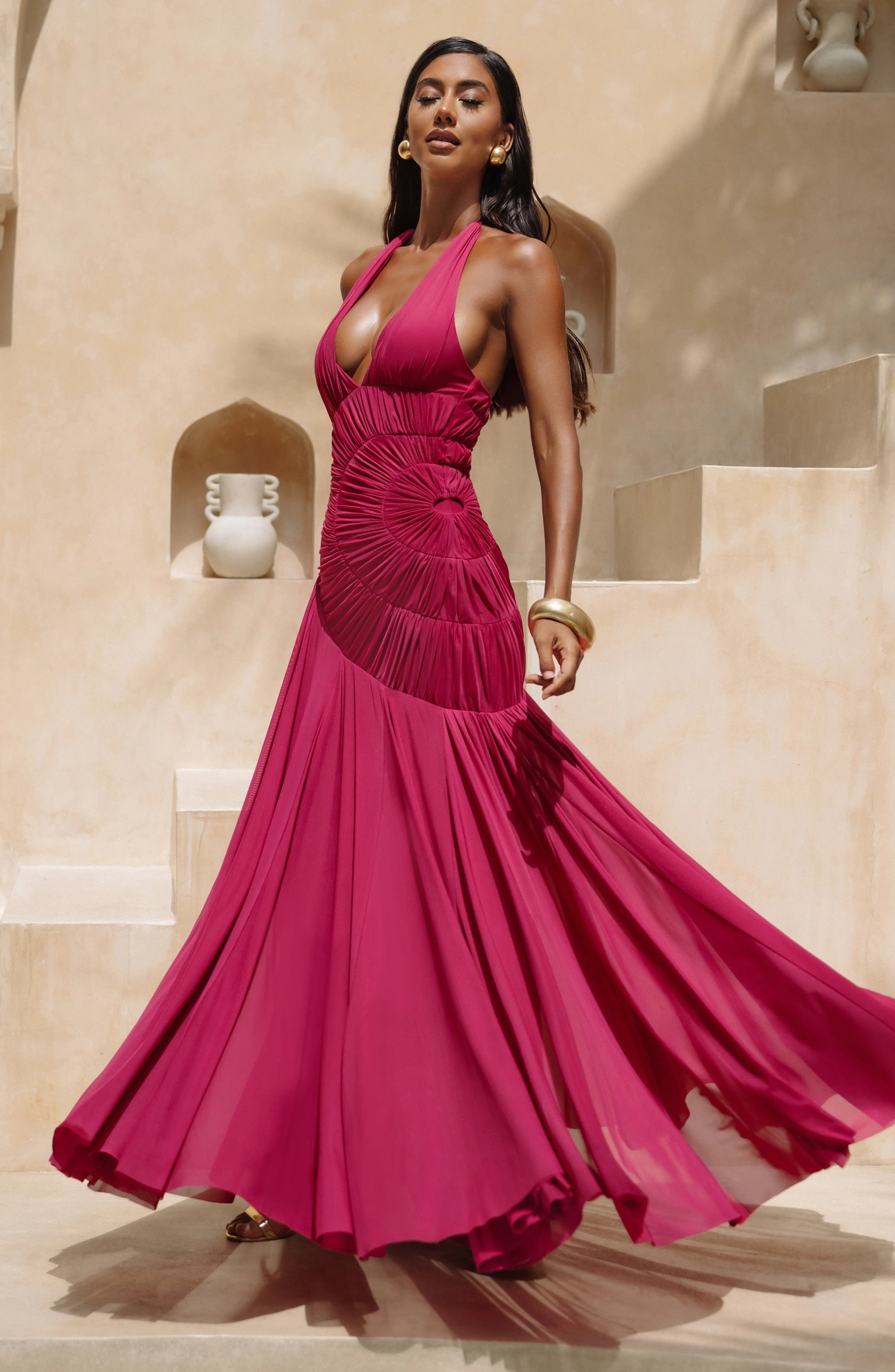 Cova Maxi Dress - Raspberry sold by Babyboo Fashion product image thumbnail 5