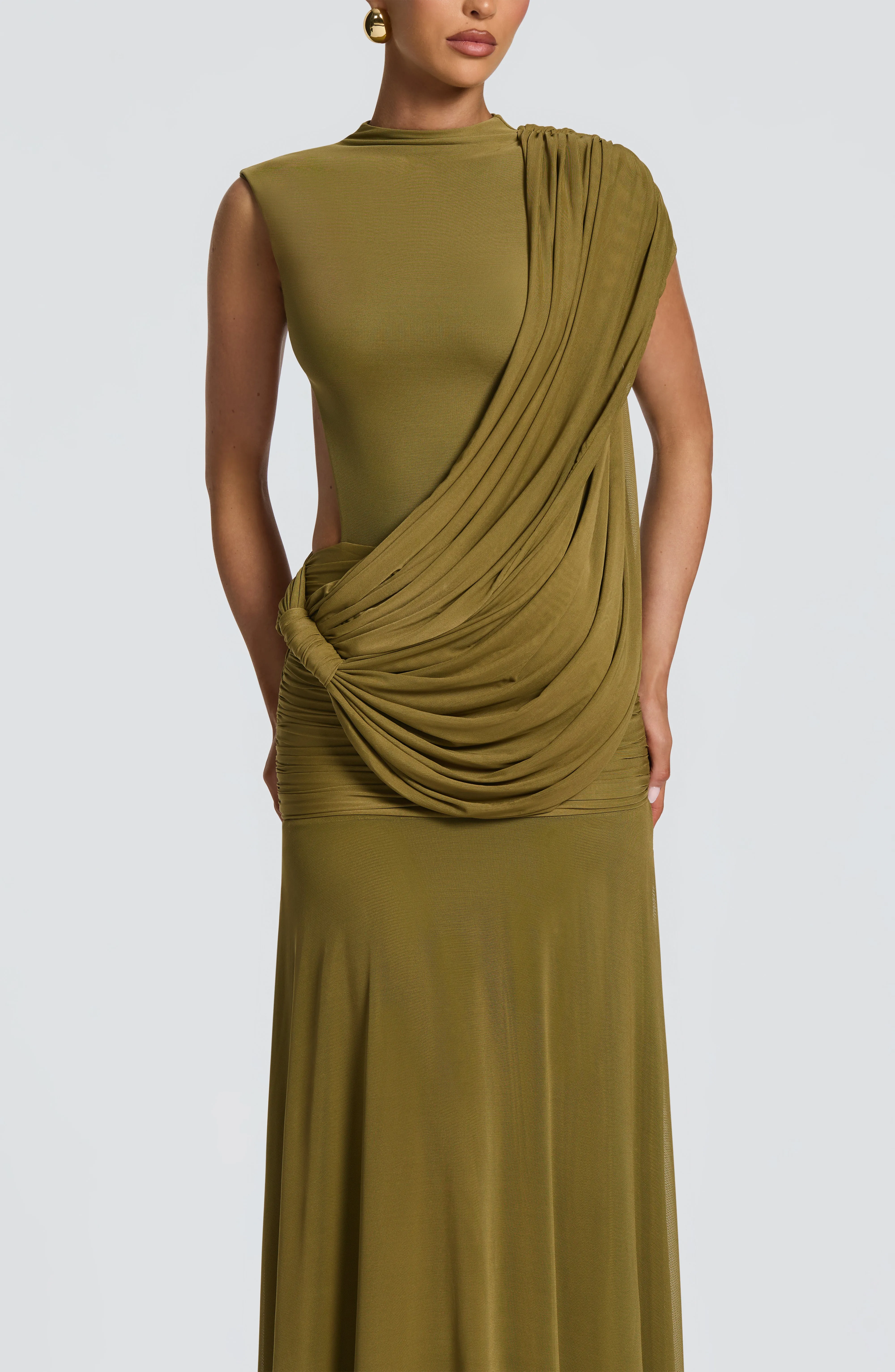Mireya Maxi Dress - Deep Olive sold by Babyboo Fashion product image thumbnail 5