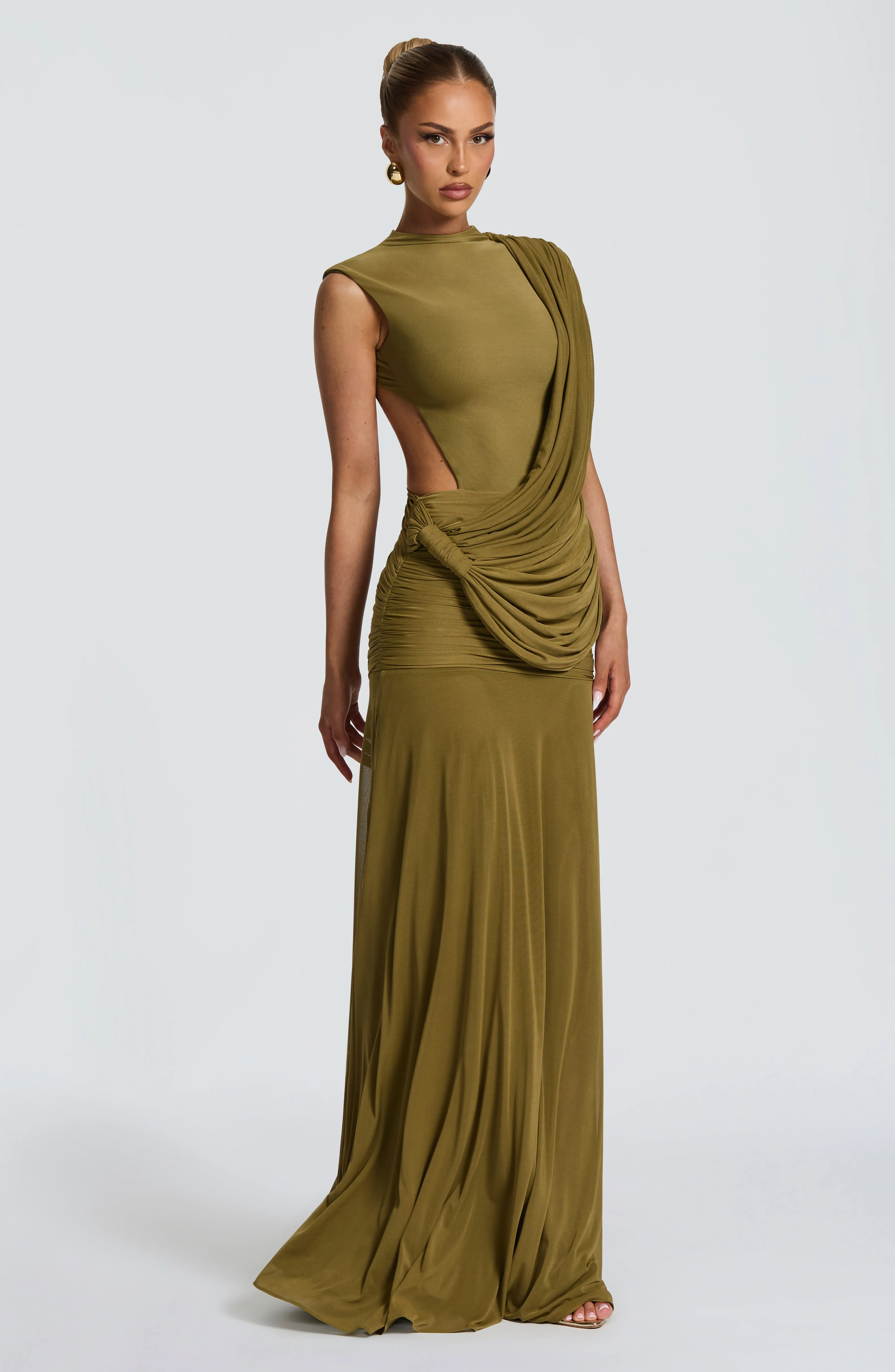 Mireya Maxi Dress - Deep Olive sold by Babyboo Fashion product image thumbnail 3