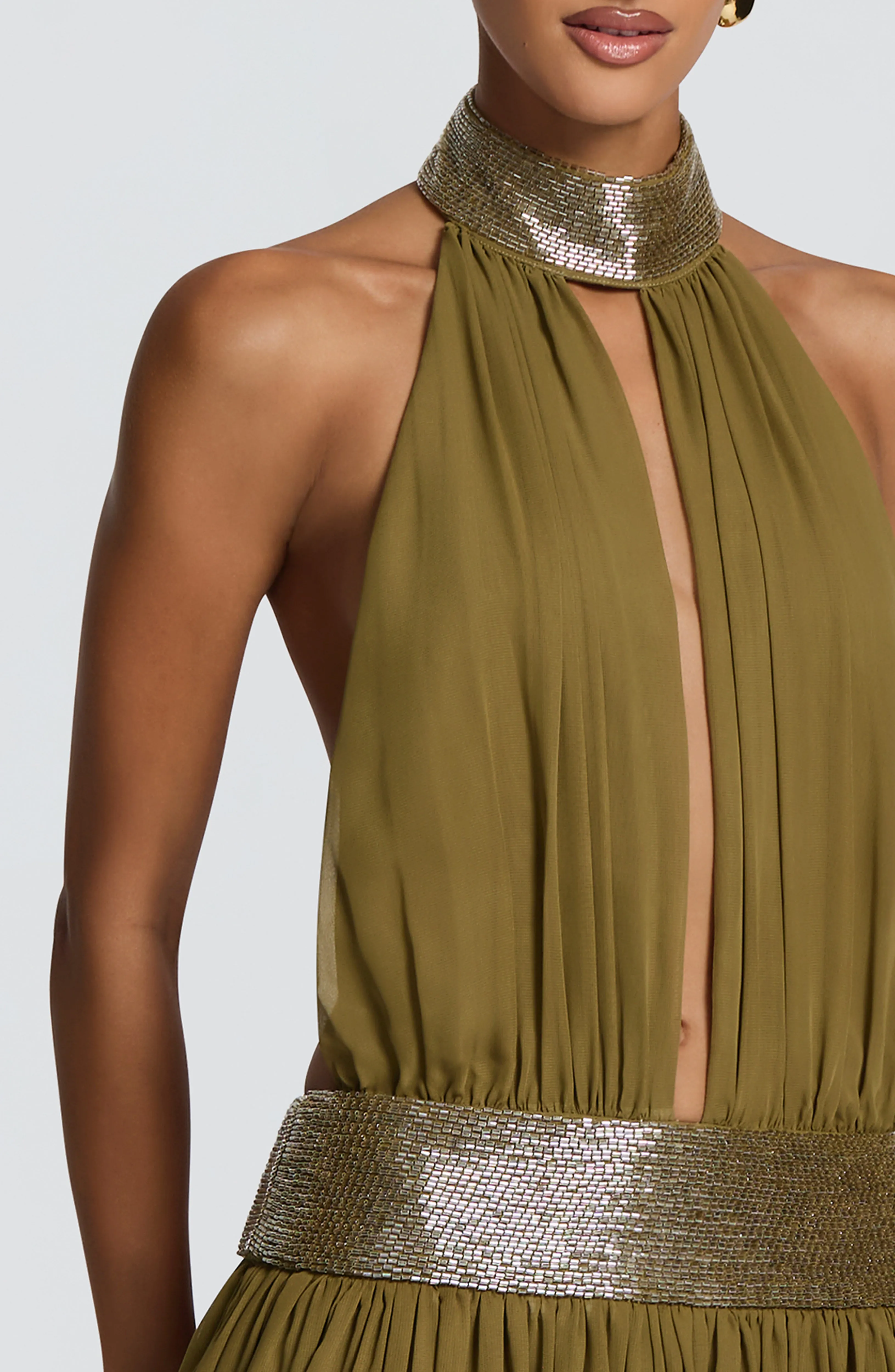 Rosalina Maxi Dress - Deep Olive sold by Babyboo Fashion product image thumbnail 5