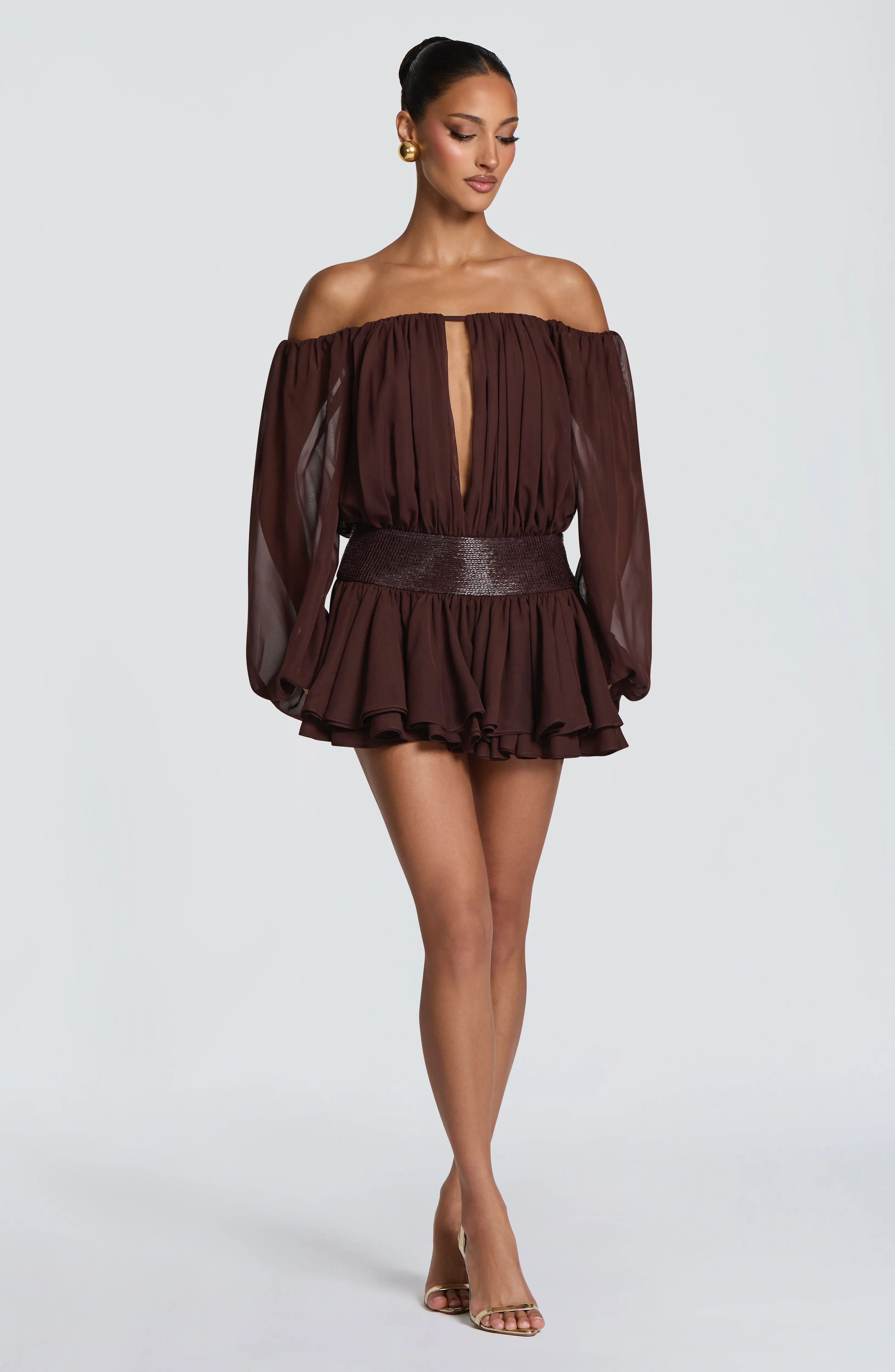 Deja Playsuit - Plum Brown sold by Babyboo Fashion product image thumbnail 4