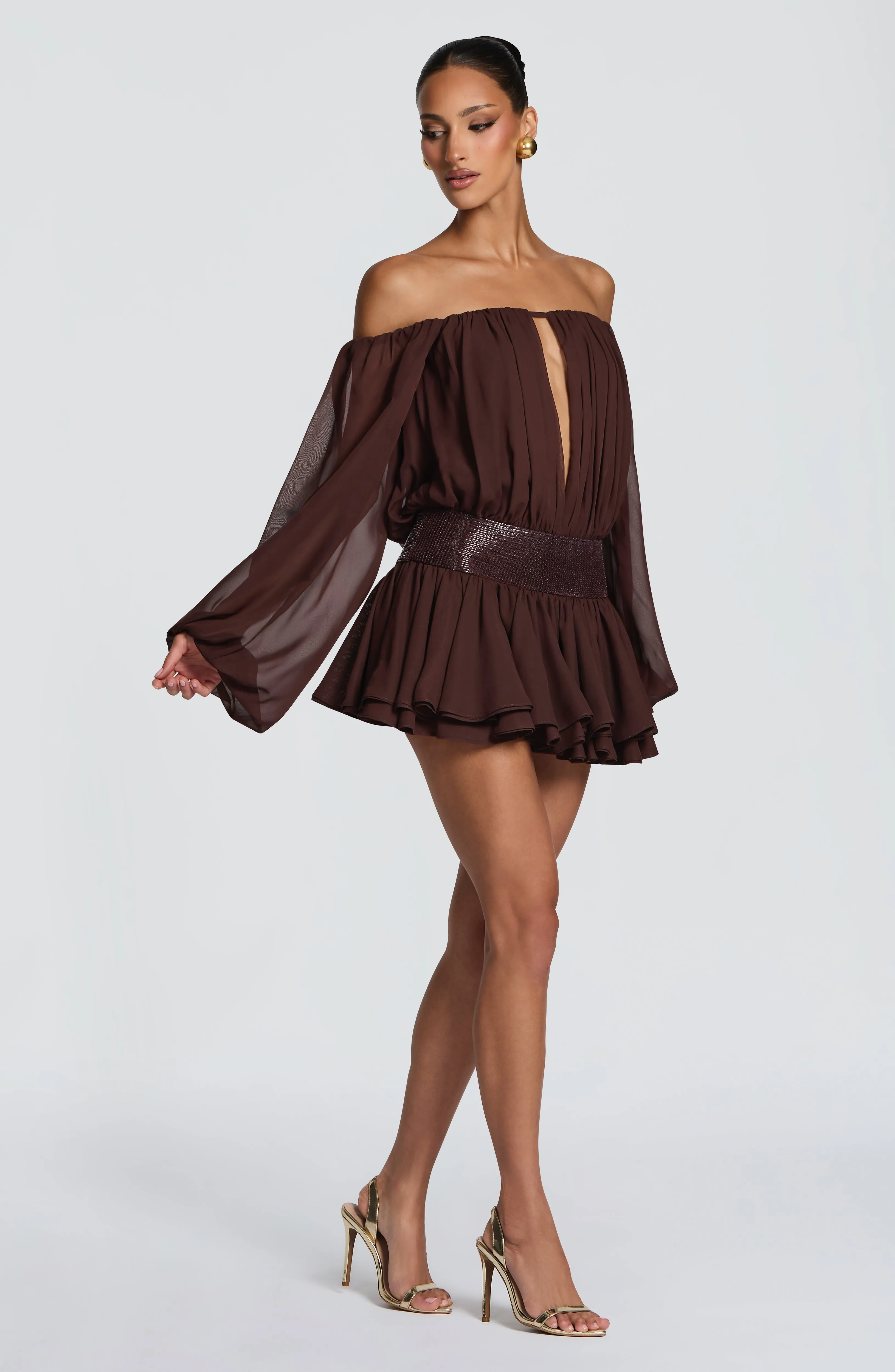 Deja Playsuit - Plum Brown sold by Babyboo Fashion product image thumbnail 3