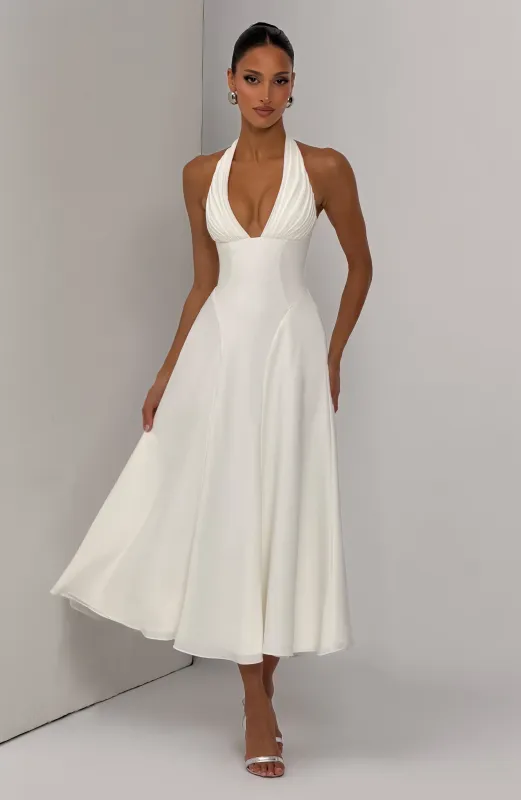 Hayden Midi Dress - Ivory made by Babyboo Fashion
