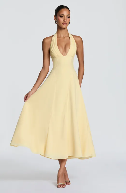 Hayden Midi Dress - Lemon made by Babyboo Fashion