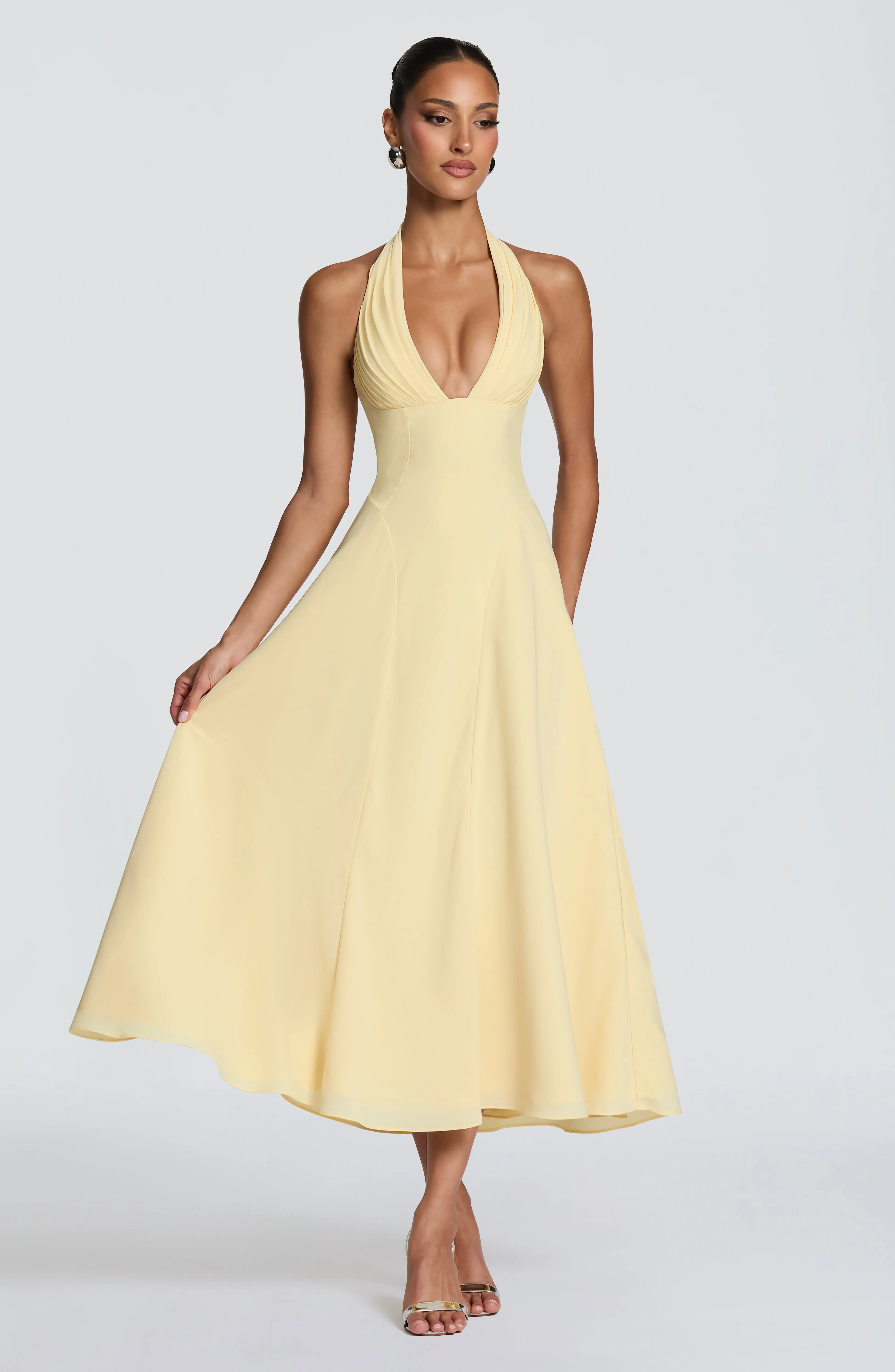 Hayden Midi Dress - Lemon sold by Babyboo Fashion