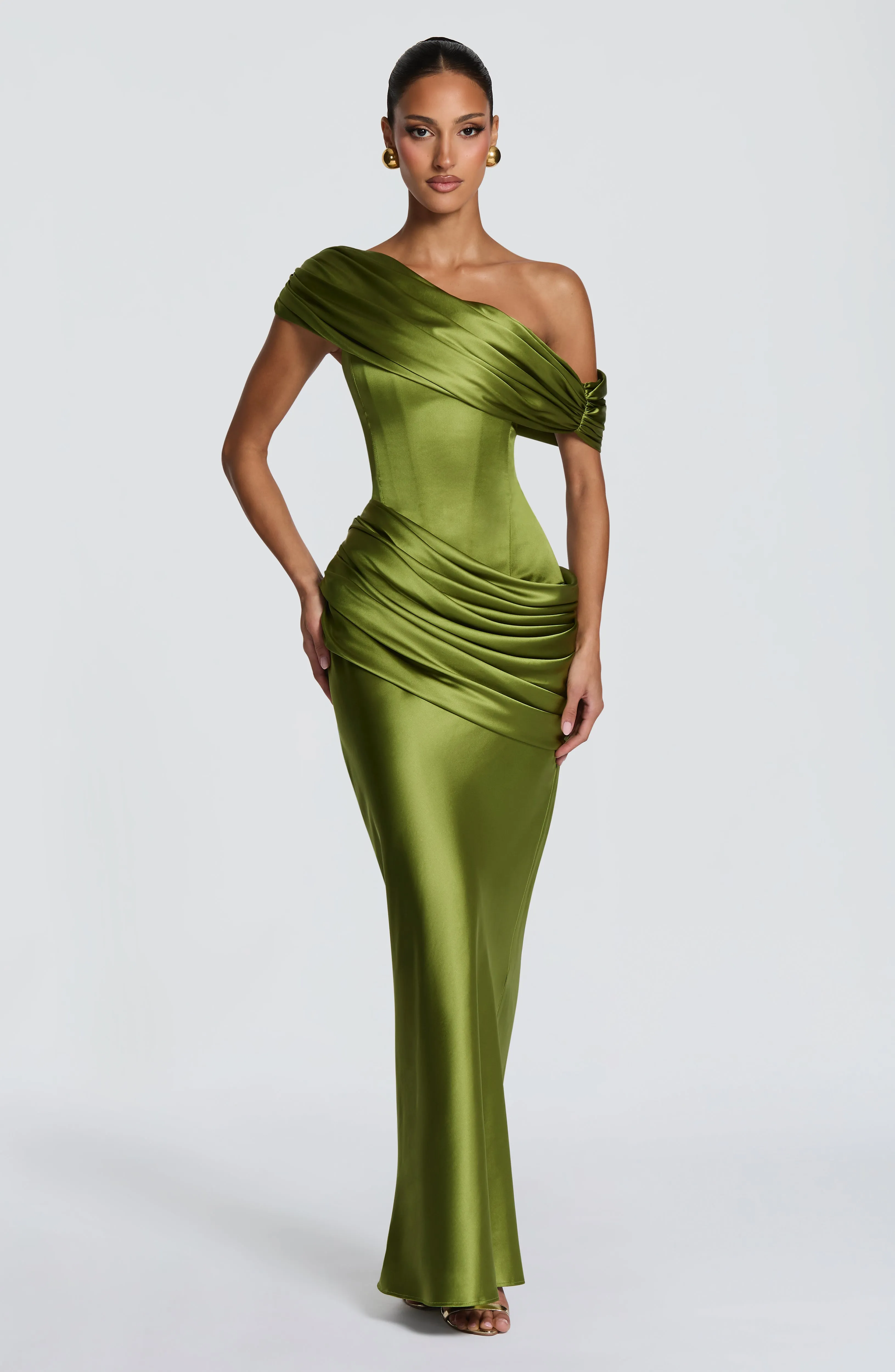 Ella Maxi Dress - Olive sold by Babyboo Fashion product image thumbnail 5
