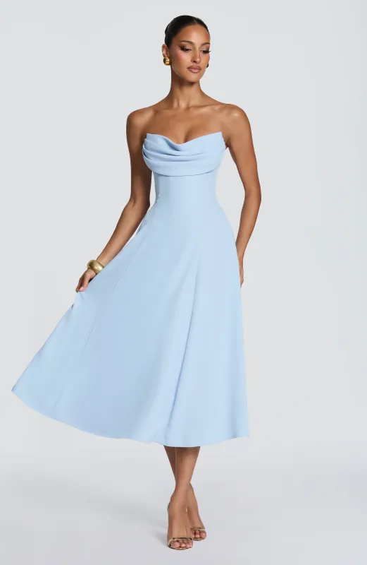 Marlowe Midi Dress - Glacier Blue made by Babyboo Fashion