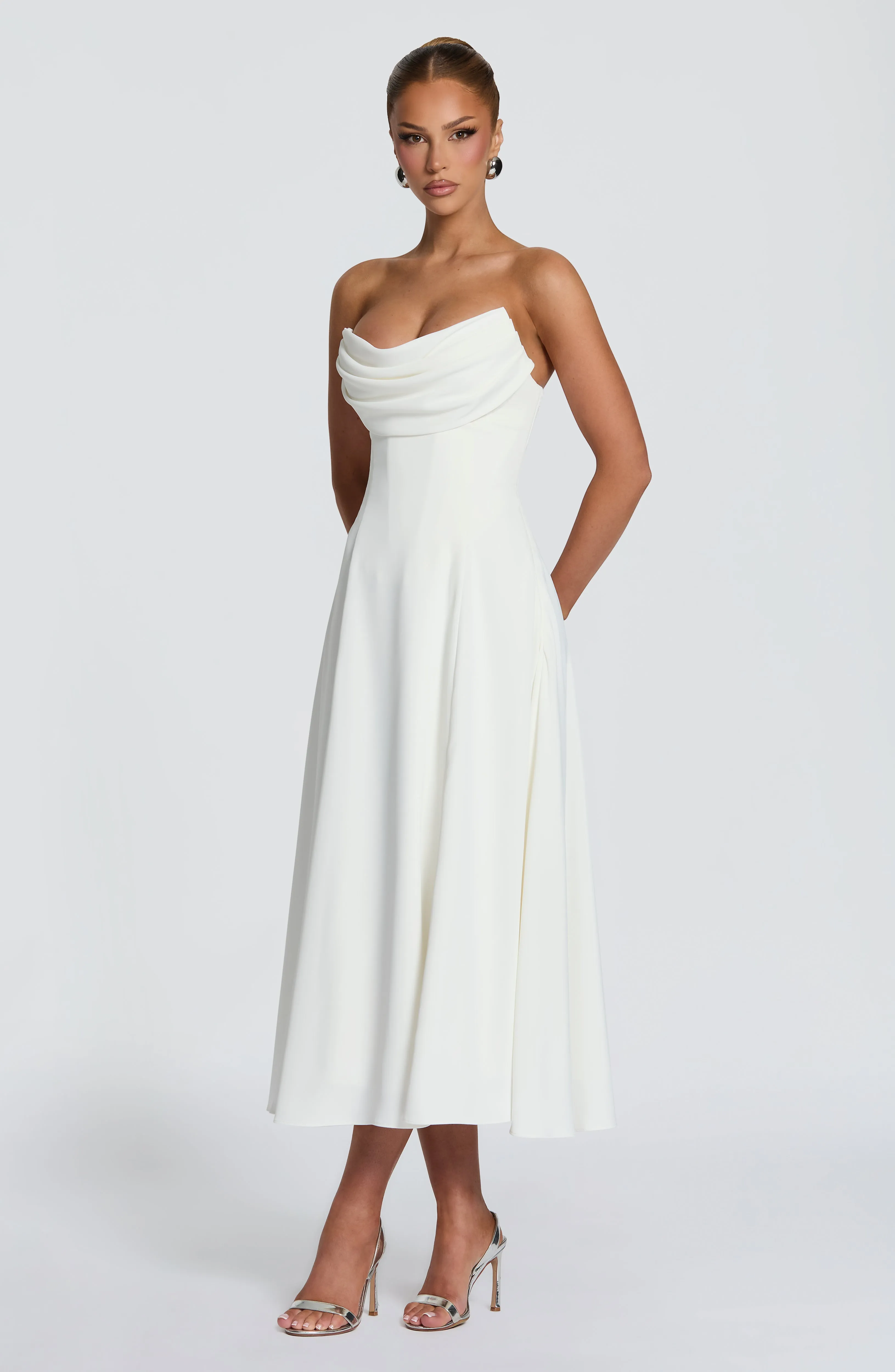 Marlowe Midi Dress - Ivory sold by Babyboo Fashion product image thumbnail 4