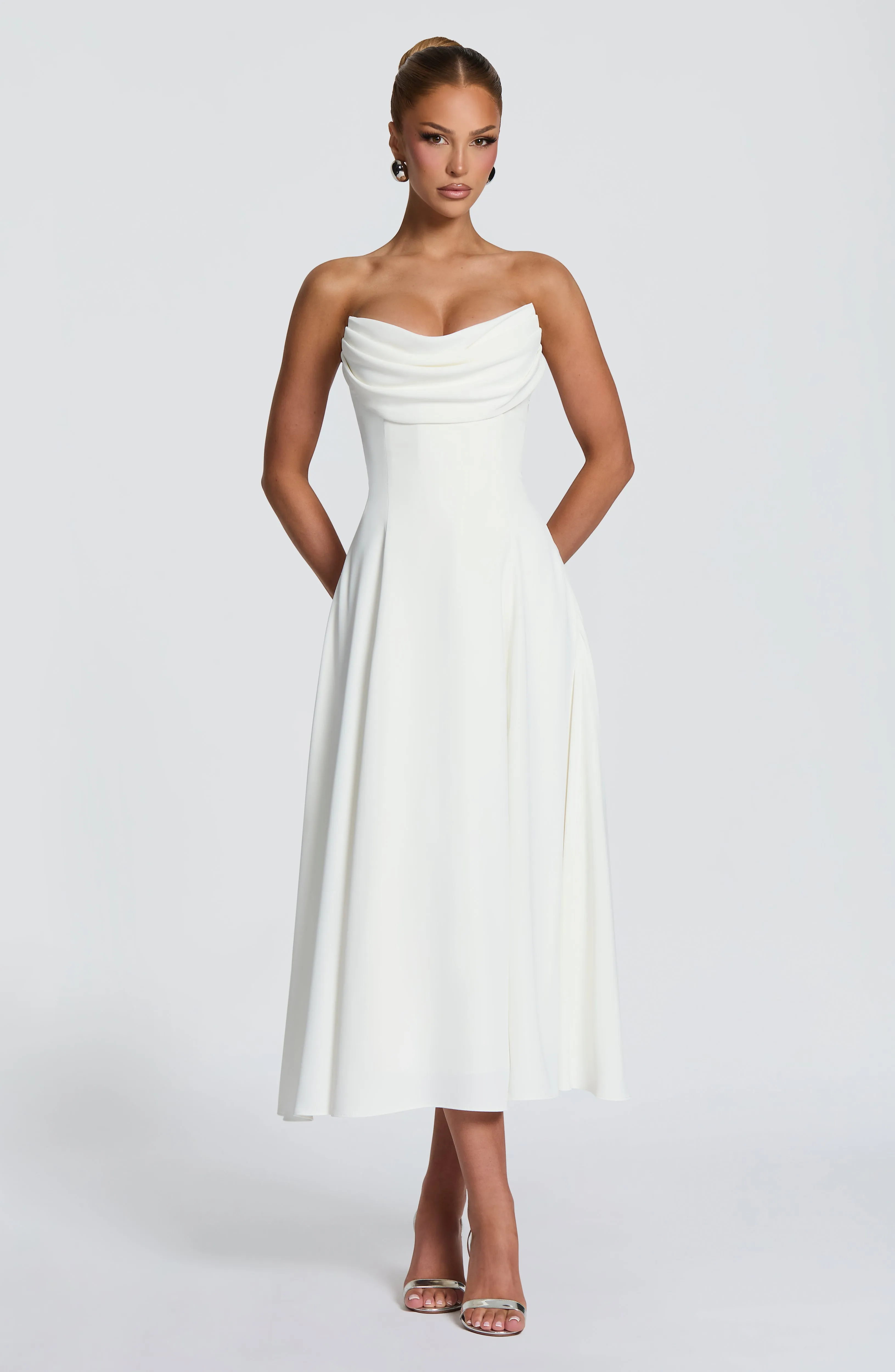 Marlowe Midi Dress - Ivory sold by Babyboo Fashion product image thumbnail 3
