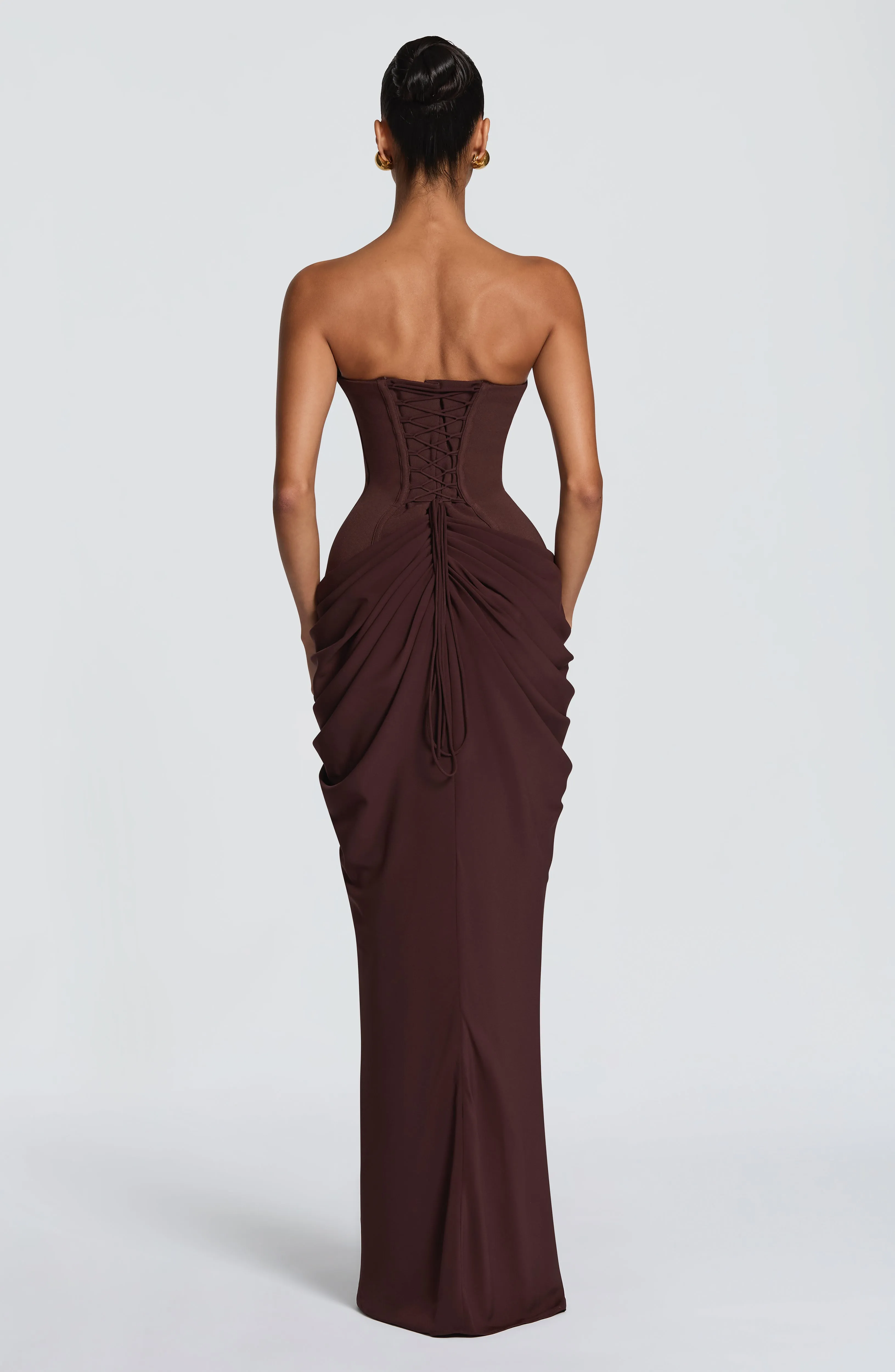 Chiara Maxi Dress - Plum Brown sold by Babyboo Fashion product image thumbnail 2