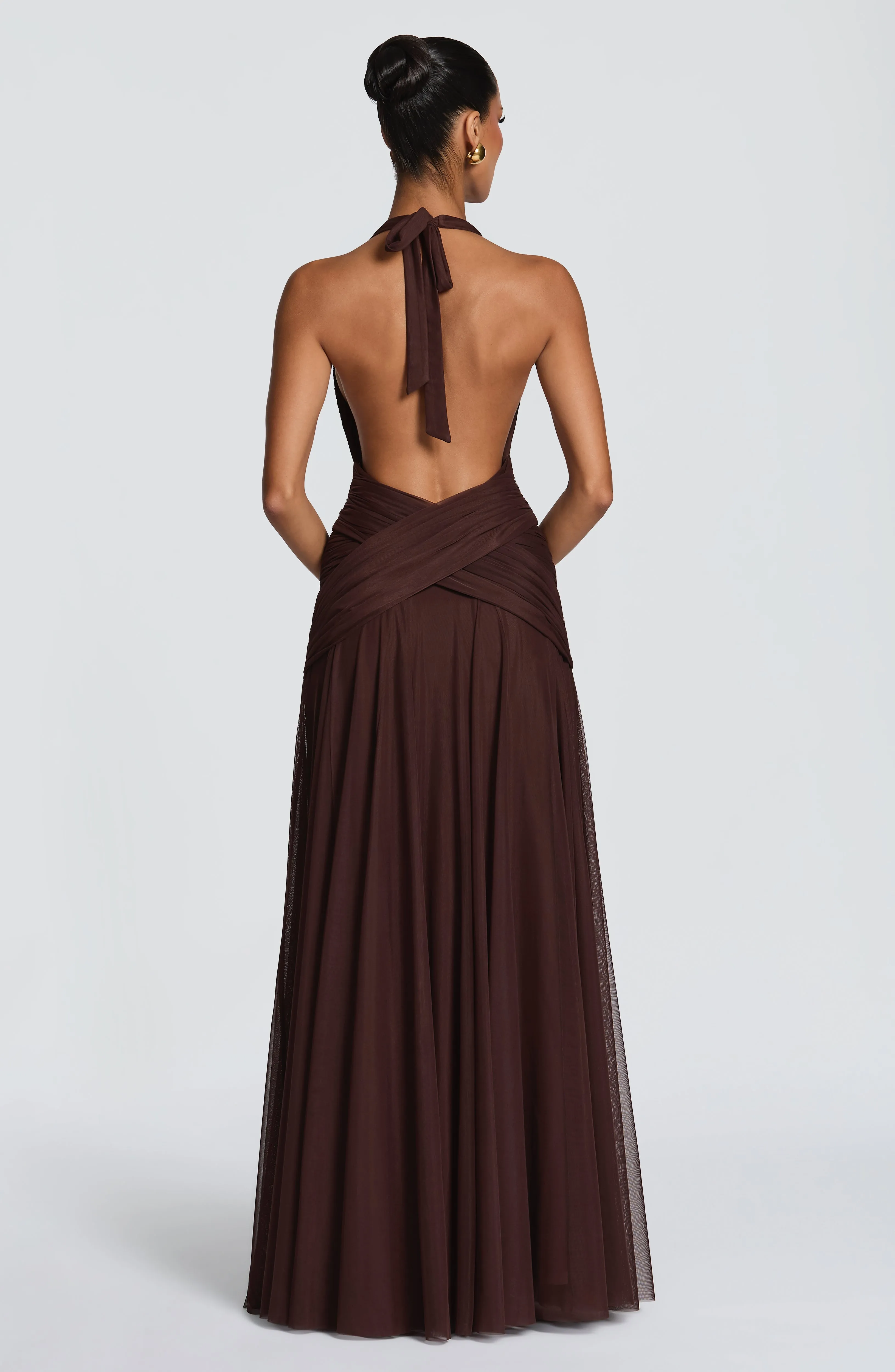 Cleo Maxi Dress - Plum Brown sold by Babyboo Fashion product image thumbnail 3
