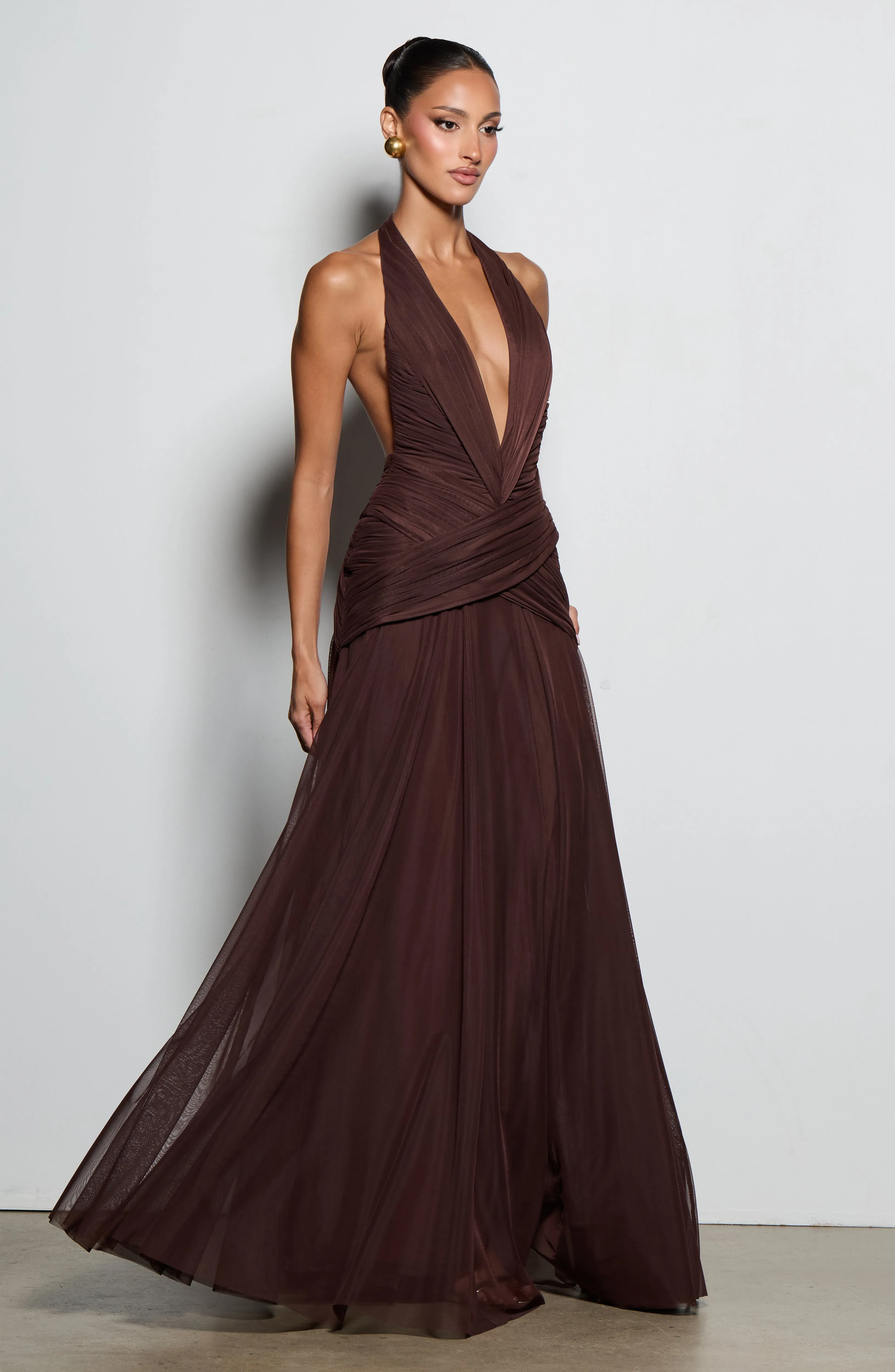 Cleo Maxi Dress - Plum Brown sold by Babyboo Fashion product image thumbnail 2