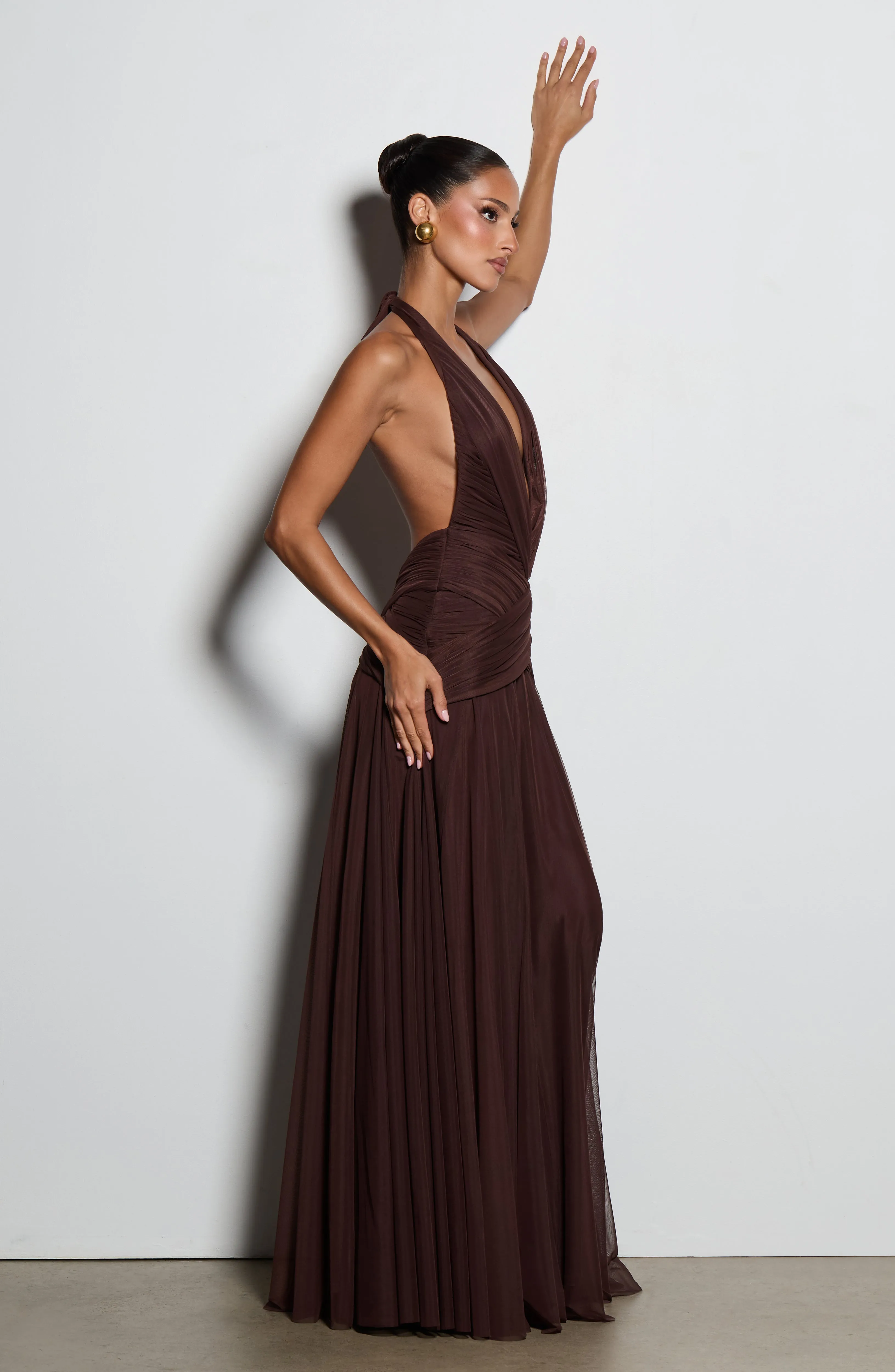 Cleo Maxi Dress - Plum Brown sold by Babyboo Fashion product image thumbnail 4