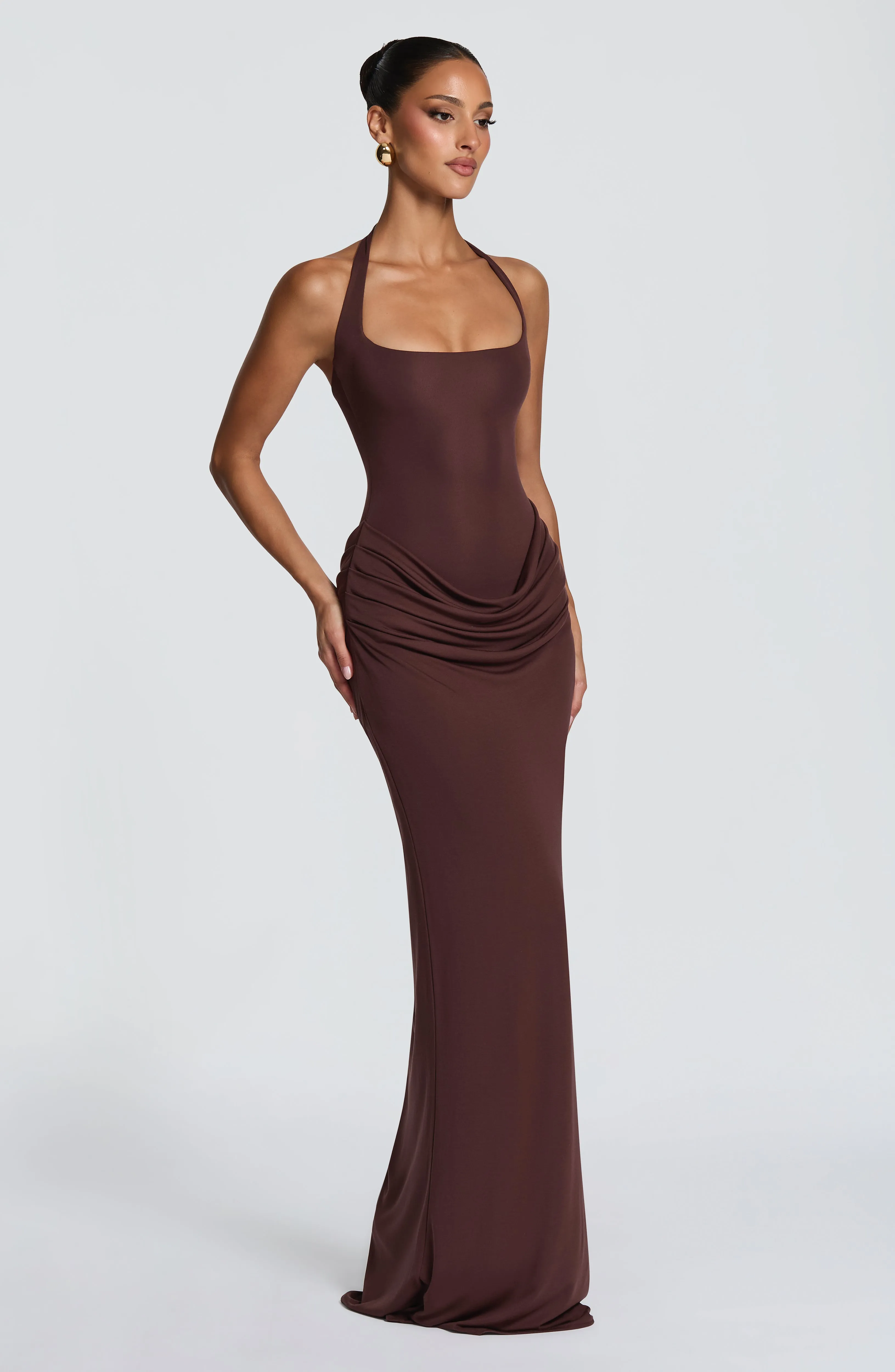 Sharona Maxi Dress - Plum Brown sold by Babyboo Fashion product image thumbnail 4